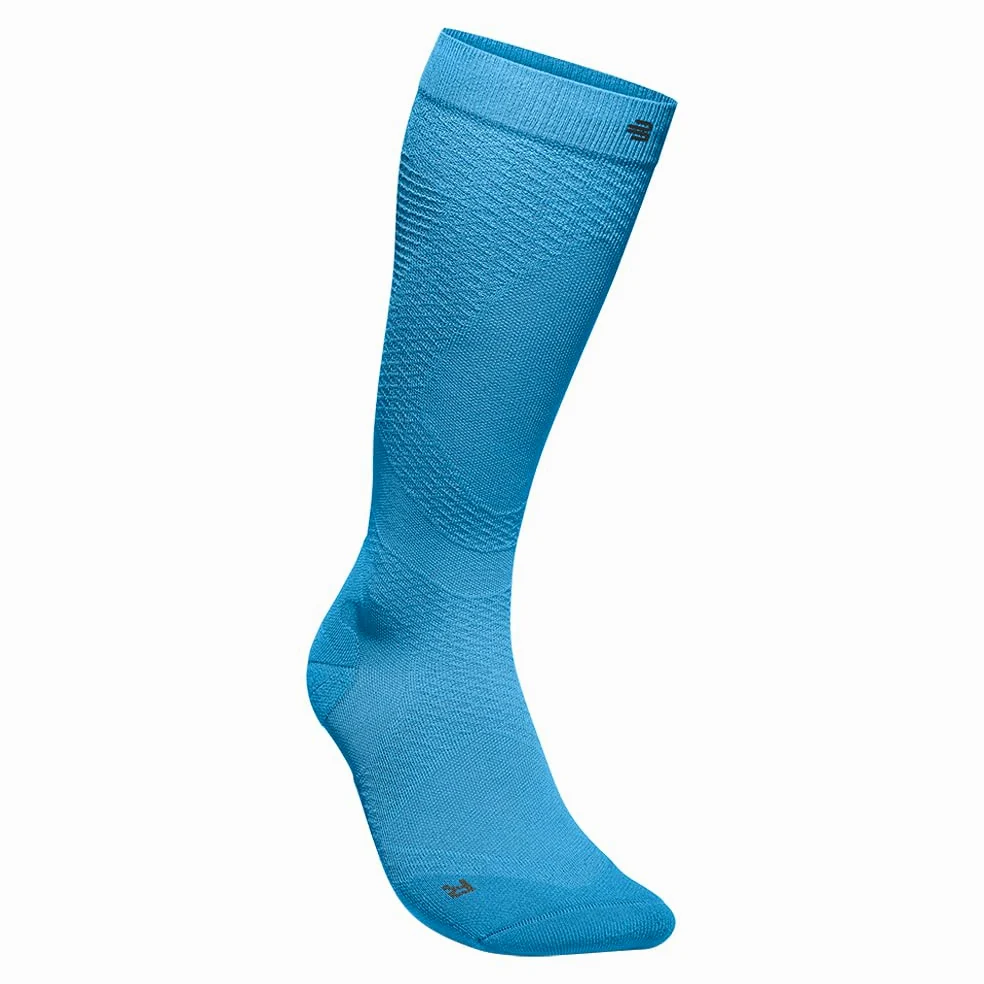 BAUERFEIND Run Ultralight Compression Socks - Calcetines deportivos para mujer, 1 par de calcetines de compresión delgados para correr y hacer ejercicio, Azul Laguna, 41