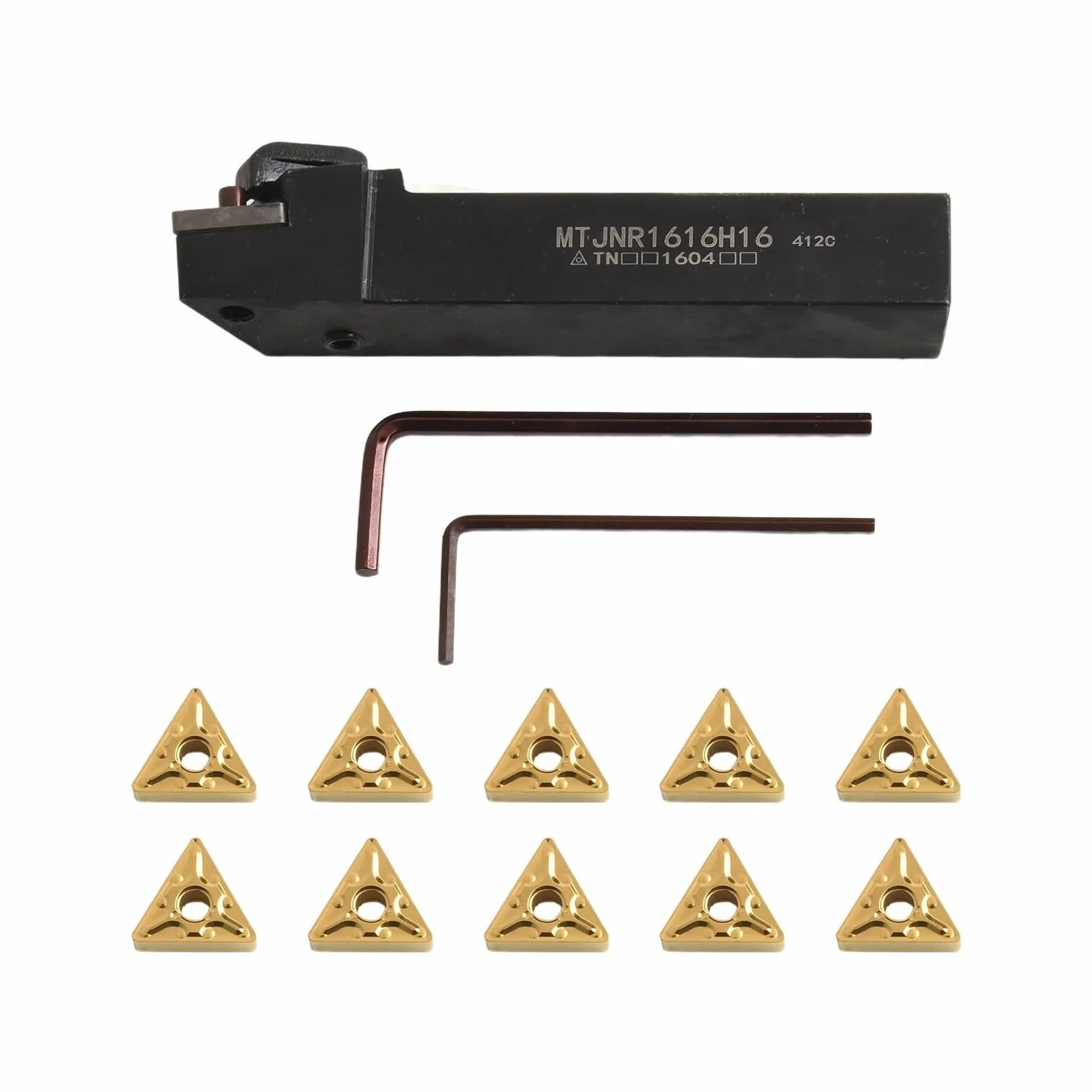 Torno MTJNR1616H16 Tenedor de herramientas con insertos de carburo TNMG332 TNMG160408 para torneado CNC