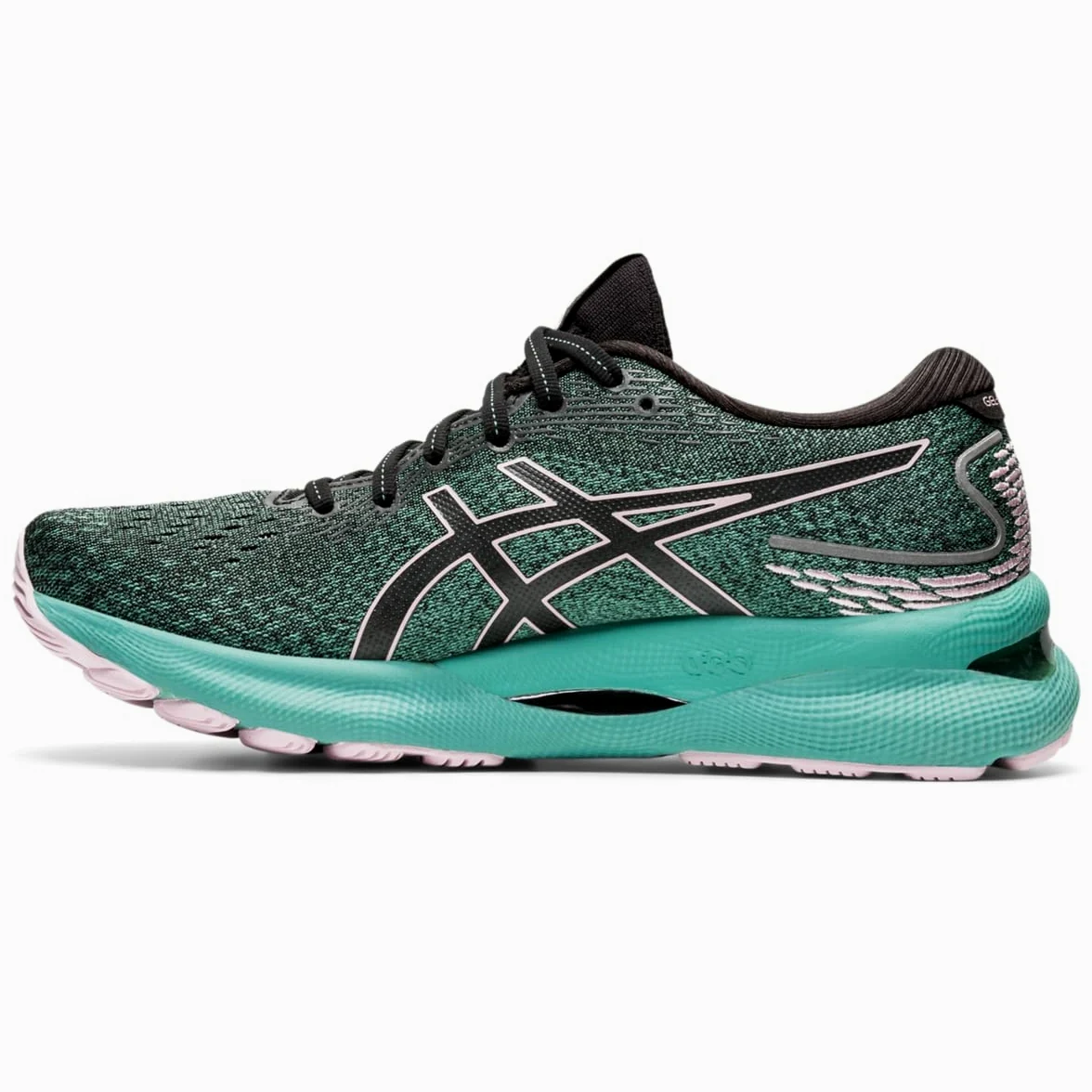 ASICS Gel Nimbus 24, Zapatillas de Running Mujeres, Negro/Plateado, 43.5 EU