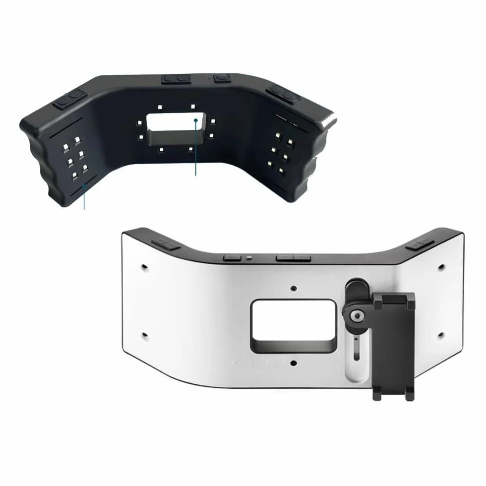 Kit de luz de relleno dental 6000-6500 K con soporte, equipo de fotografía dental