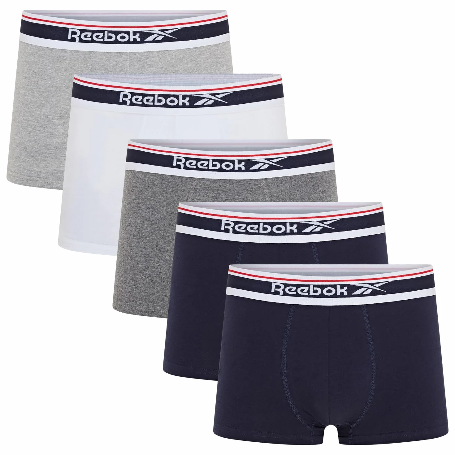 Reebok Jay Trunks Hombre (Pack de 5)