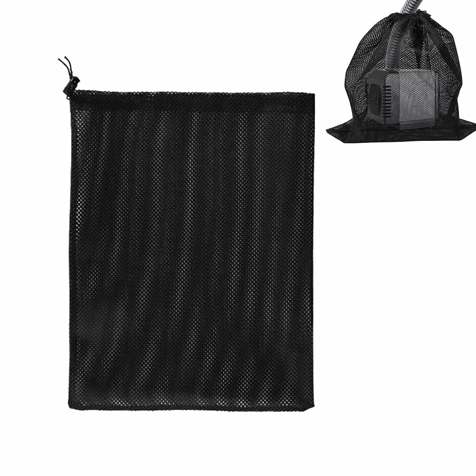 Bolsa de filtro de bomba de estanque 41x31 cm negro