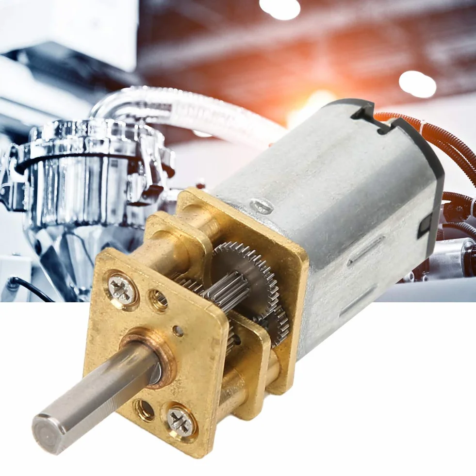 Motorreductor DC 12V 60RPM GA12-N20, Caja de Engranajes de Metal, Control Positivo e Inverso