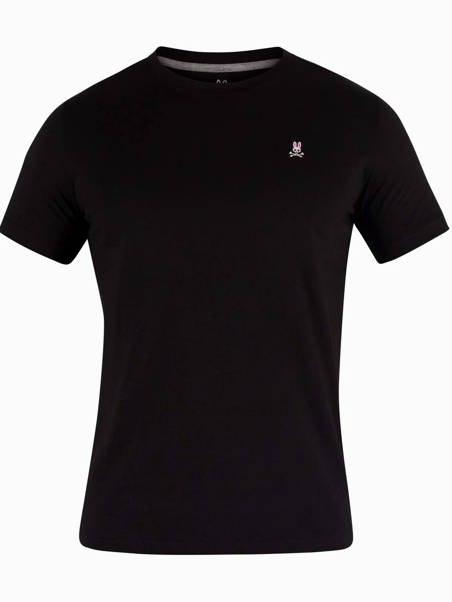 Psycho Bunny Hombres Camiseta clásica de Cuello Redondo Black