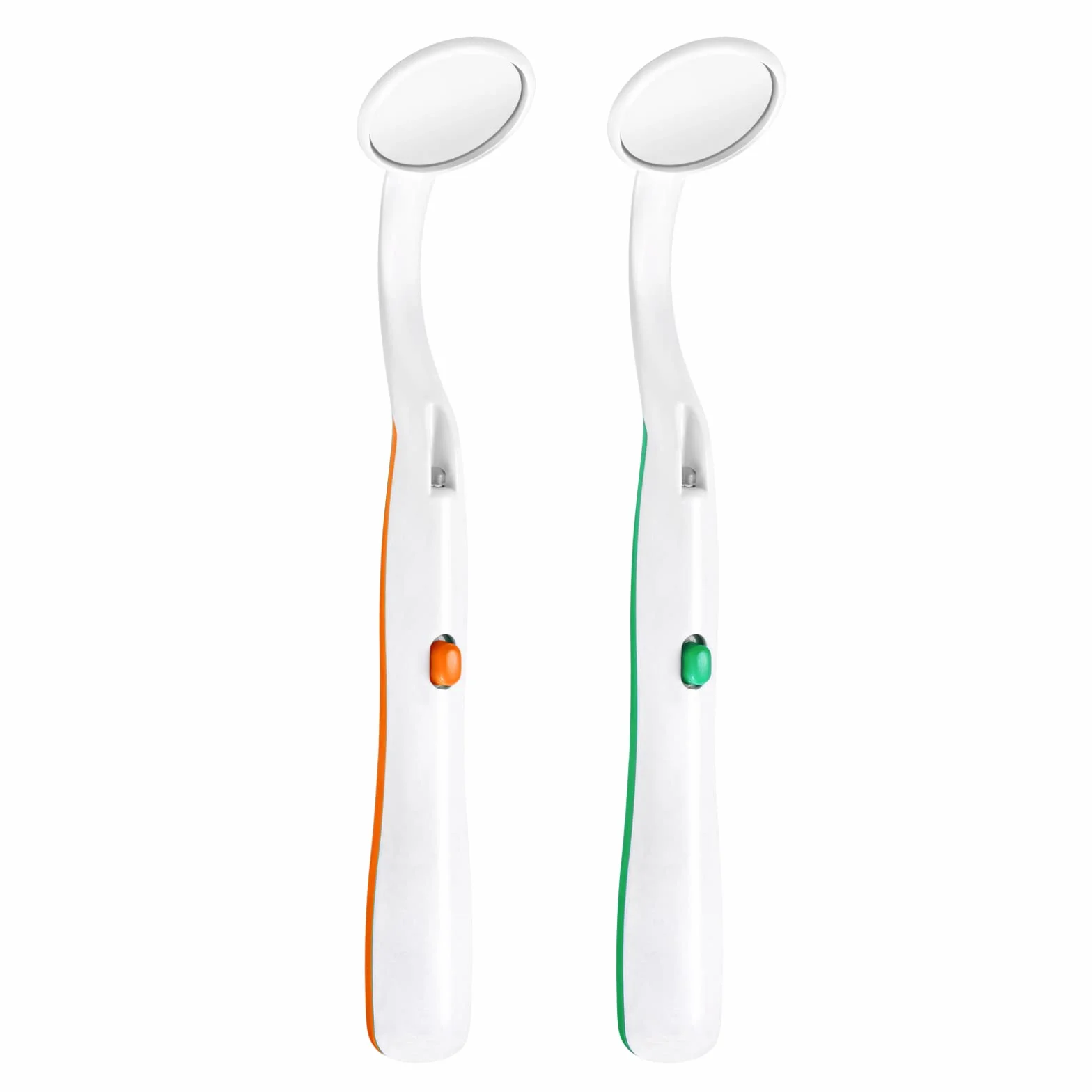 Healifty Espejo dental 2pcs espejo de boca oral ligero inspección dental verde naranja