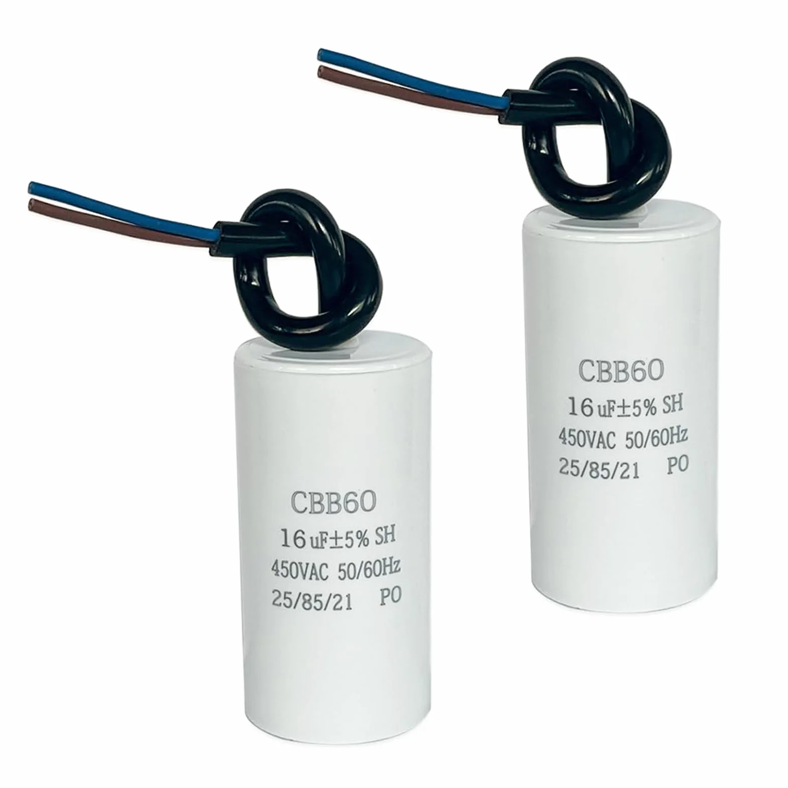 CBB60 Condensador de Arranque 16uF 450VAC 50/60Hz para Motor Eléctrico Electrodomésticos Lavadora