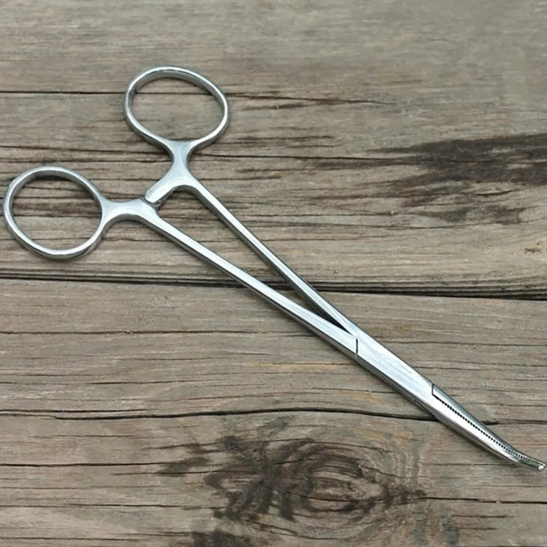 Aililong Abrazadera de arterias 14 cm curvada – Juego de alicates hemostáticos para piercing