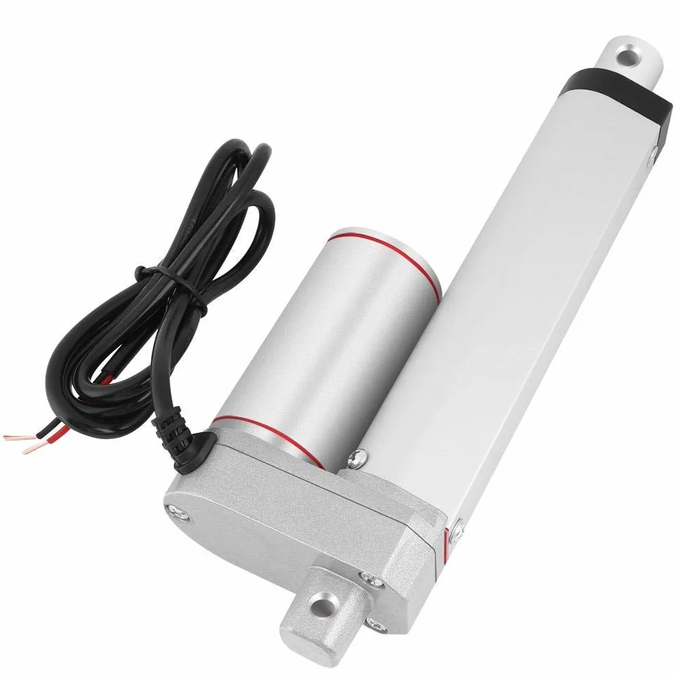 Accionador lineal eléctrico 24 V 750 N 100 mm con muelles y soportes de montaje