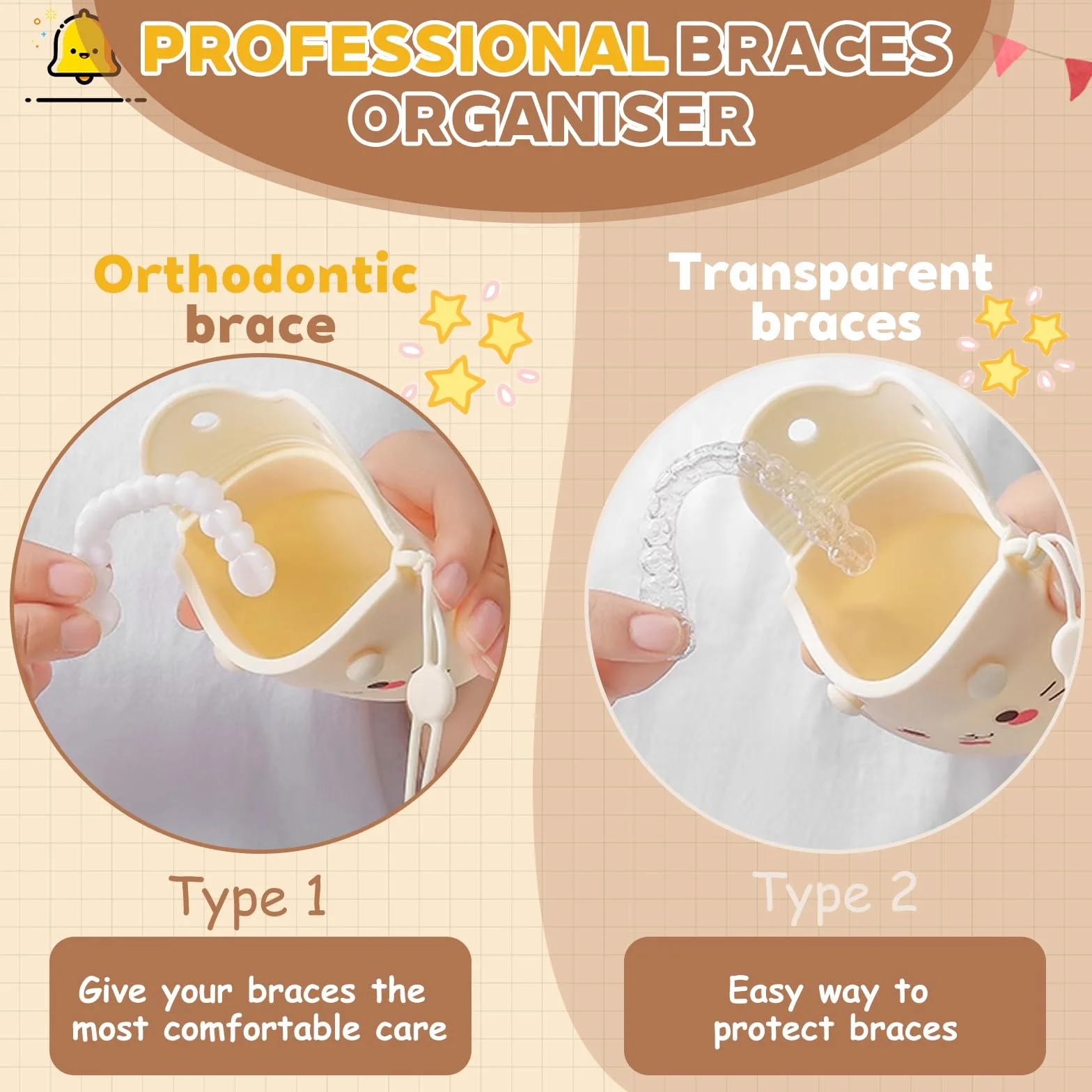 Caja Ferula Dental para Prótesis Dentales Portátil