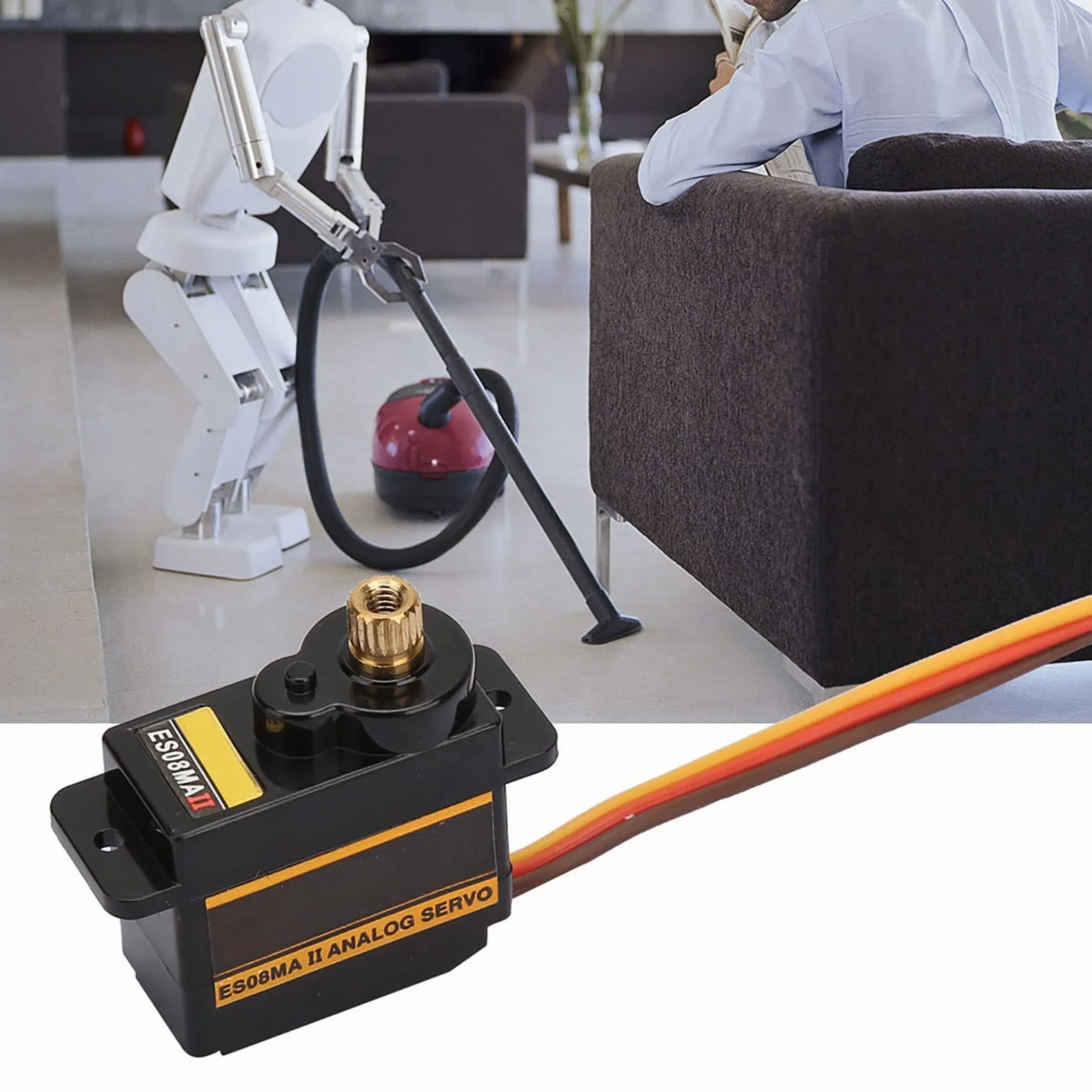 EMAX ES08MA II Servo Motor Micro Metal Gear 12g 1.8kg 10s Analógico Alta Velocidad