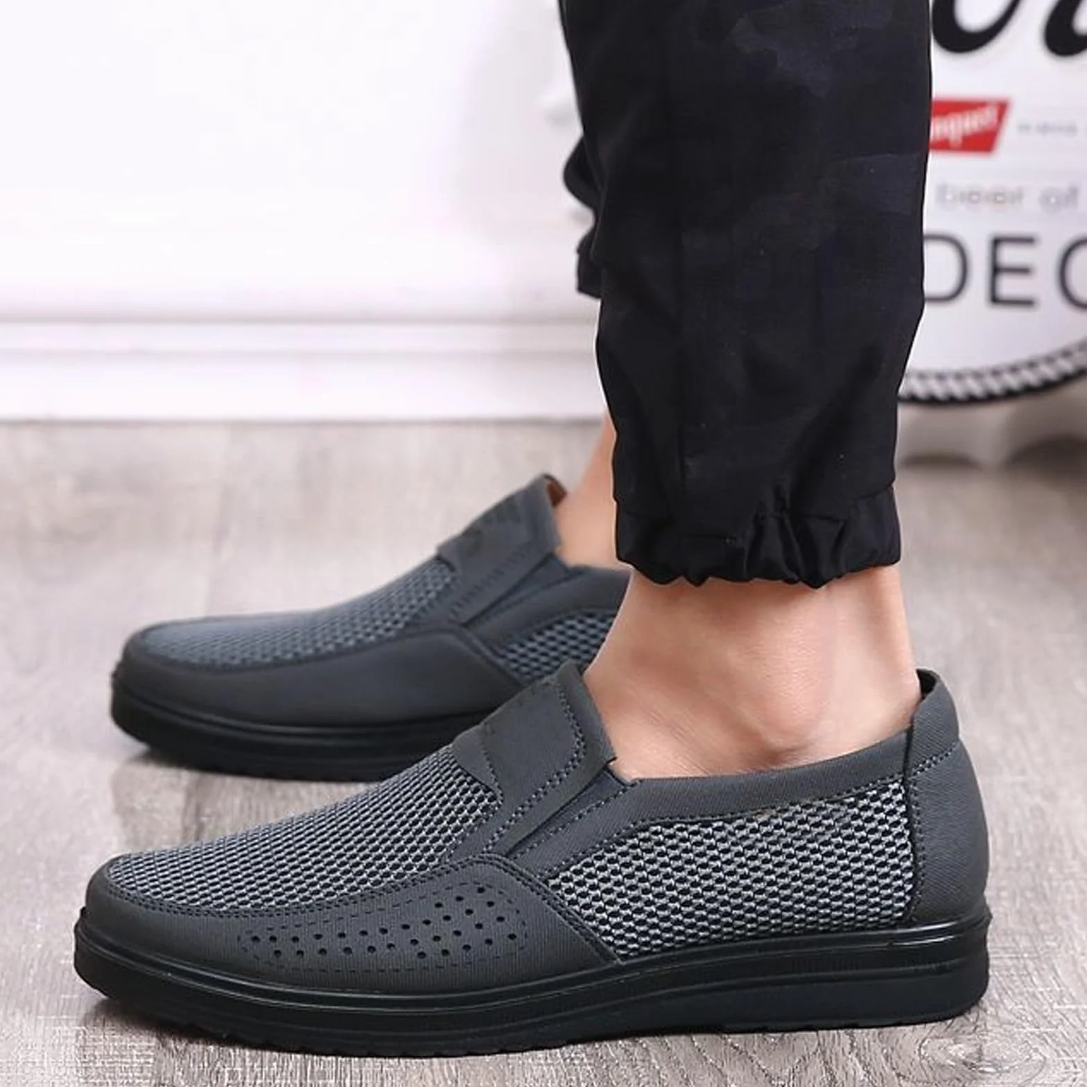 Zapatos ortopédicos de malla transpirable para hombre, cómodos, ligeros, antideslizantes, para verano, al aire libre, cómodos y ligeros
