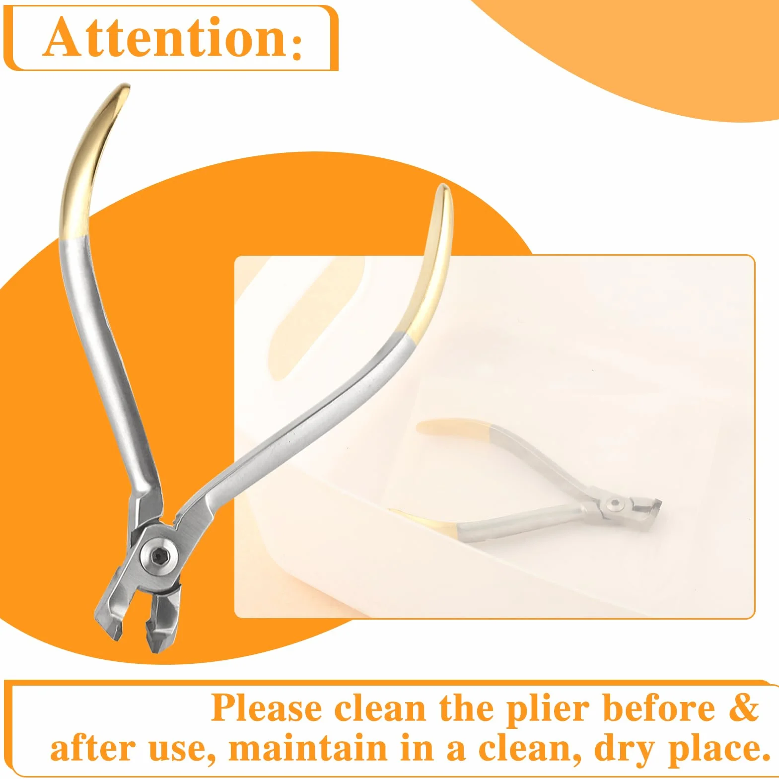 LEONTOOL Alicate cortaalambres duro con punta doblada acero inoxidable