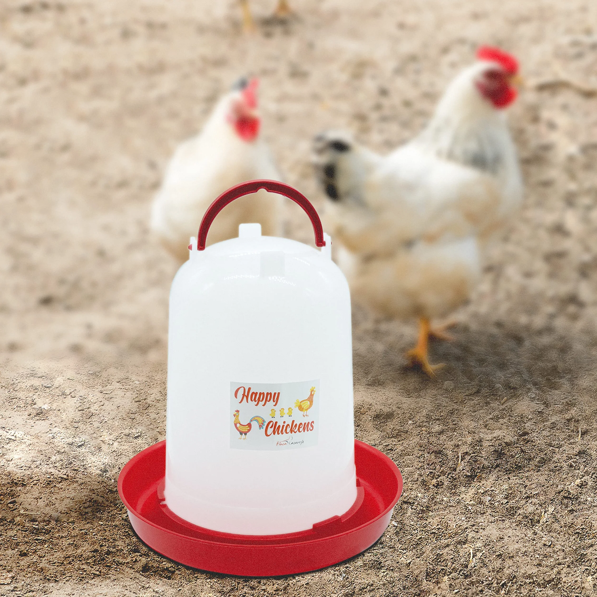 Bebedero para Gallinas FINCA CASAREJO 5 Litros Plástico Resistente Sifónico