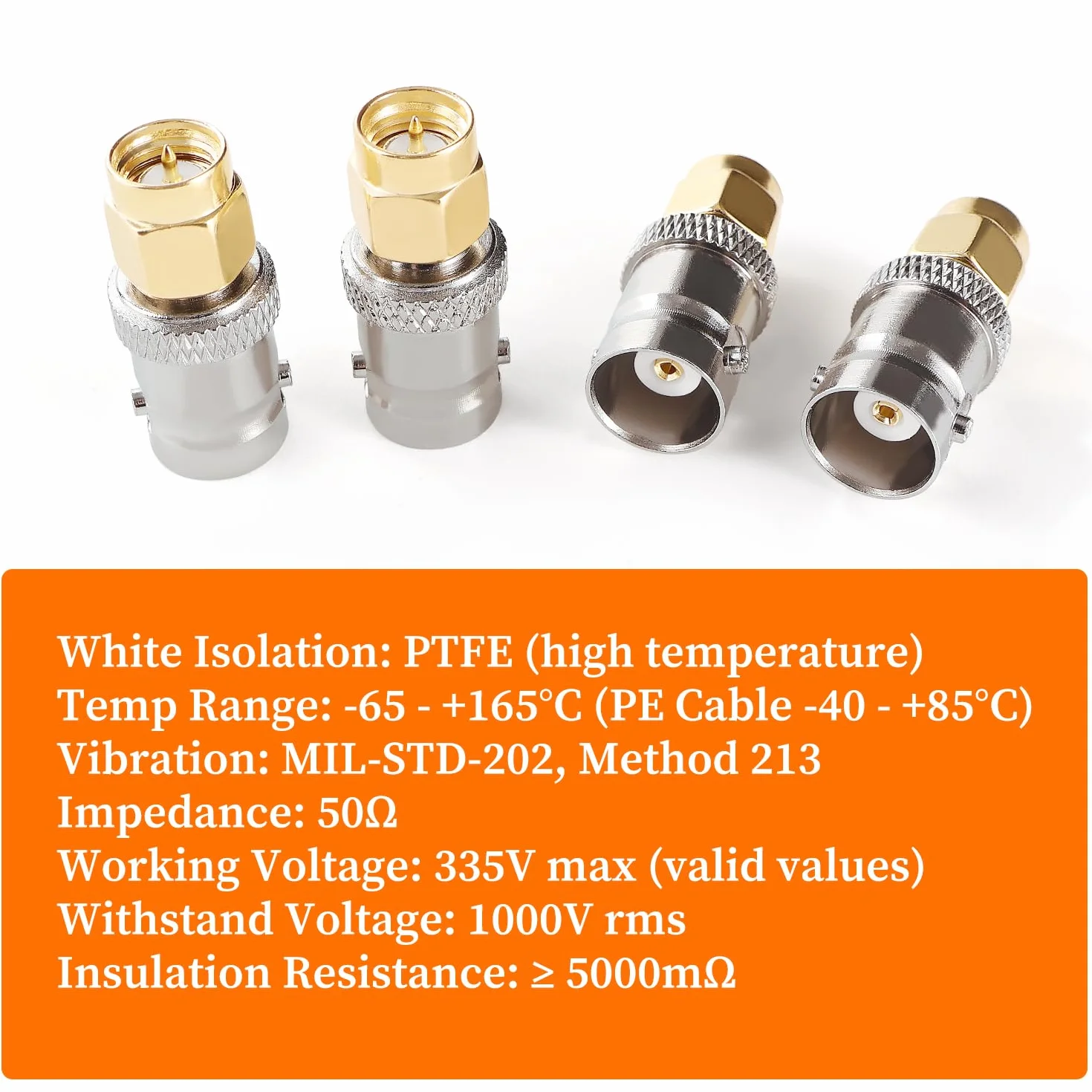 Adaptador BNC a SMA Macho, Conector Coaxial Hembra, para Antenas WiFi