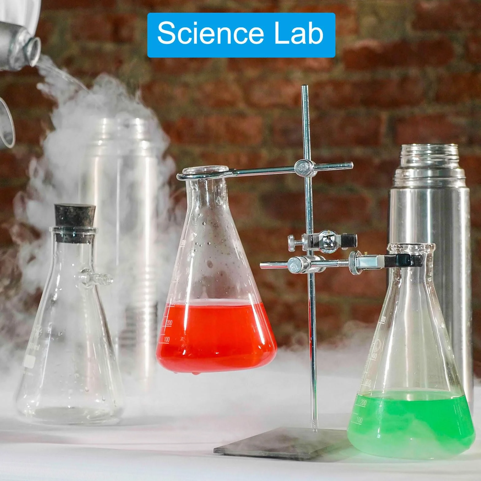 PATIKIL Kolba Erlenmeyer 3 szt 100 ml Szkło Borokrzemianowe Z Podziałką Laboratorium Chemiczne