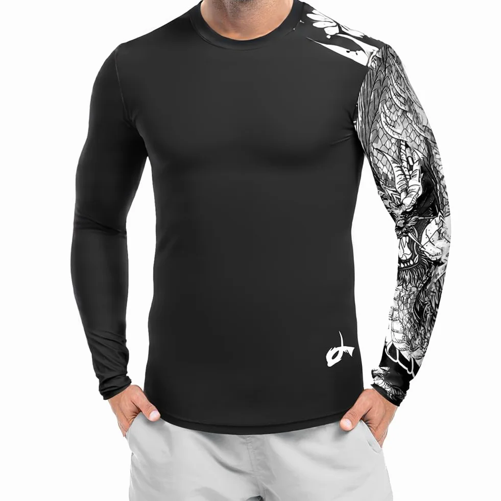 Camiseta Proteccion Solar Hombre Manga Larga UPF 50+ Anti UV Secado Rápido para Surf Natacion Running