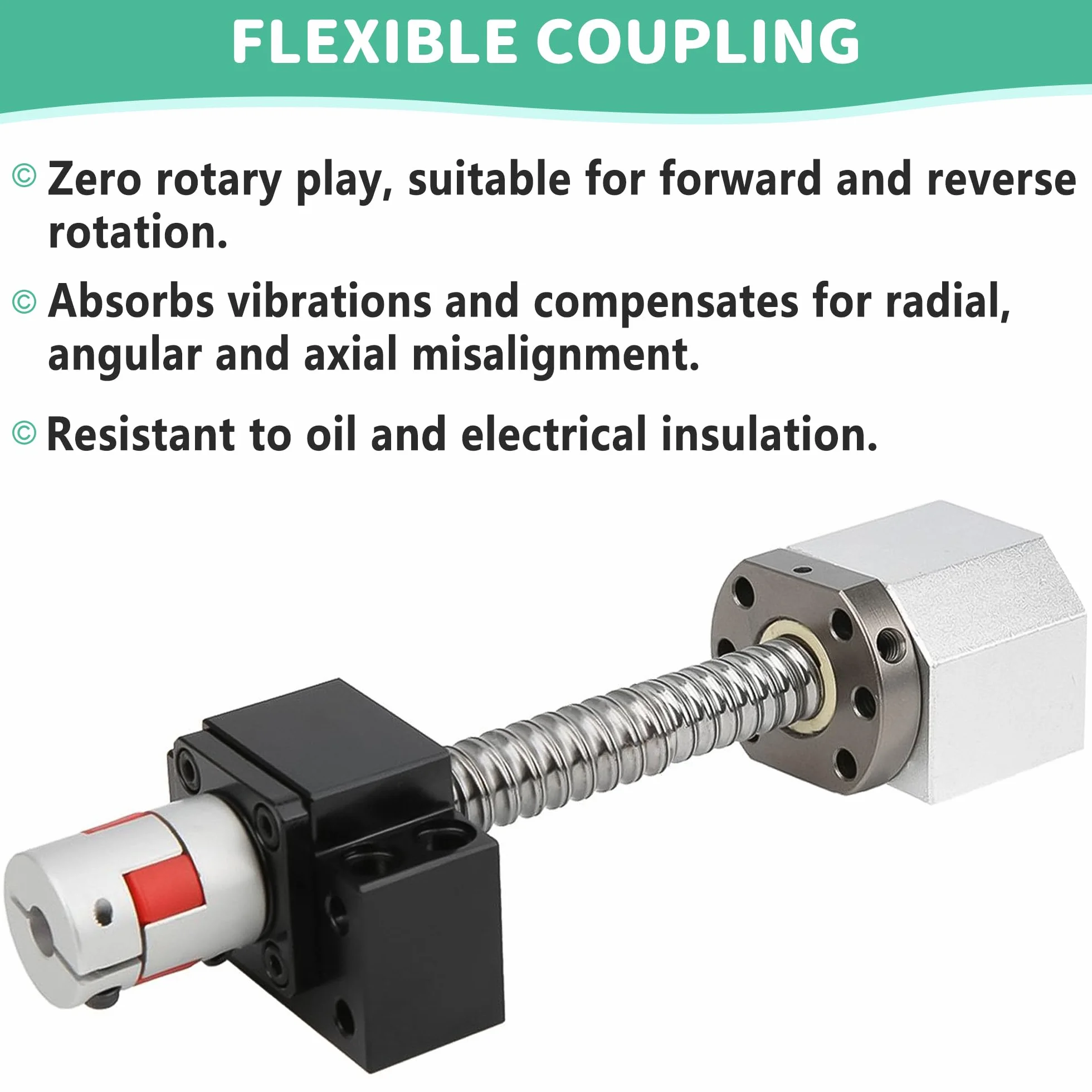 Acopladores Flexibles de Aluminio 10 mm a 10 mm, Conector Acoplamiento de Eje para impresora 3D CNC servomotor (D20 L25)