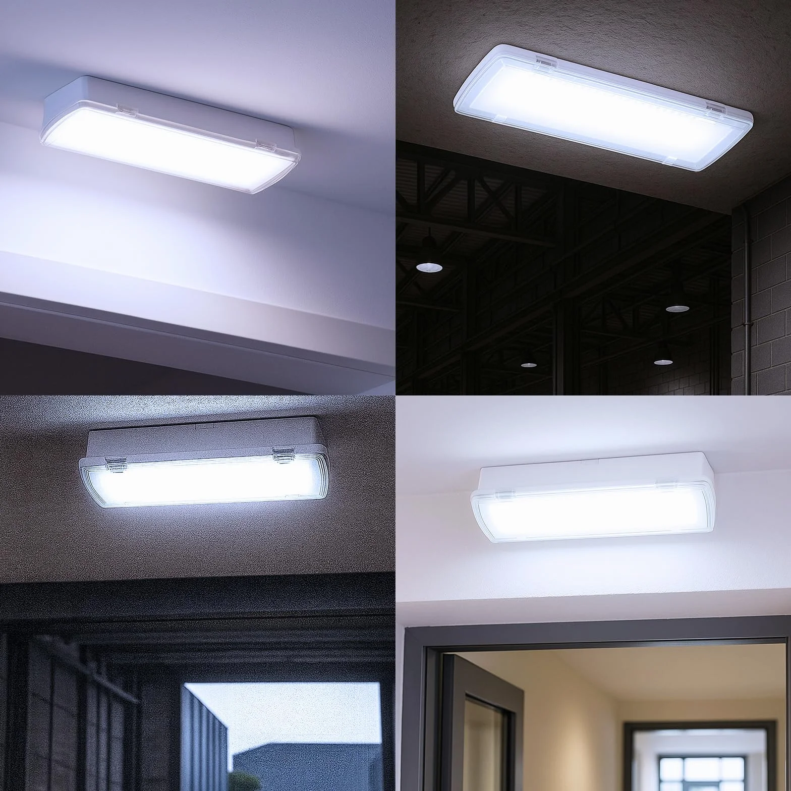 Alpinaluz Luz de Emergencia LED Estanca IP54 4W 530lm Empotrable 3h Autonomía Resistente al Agua y Polvo
