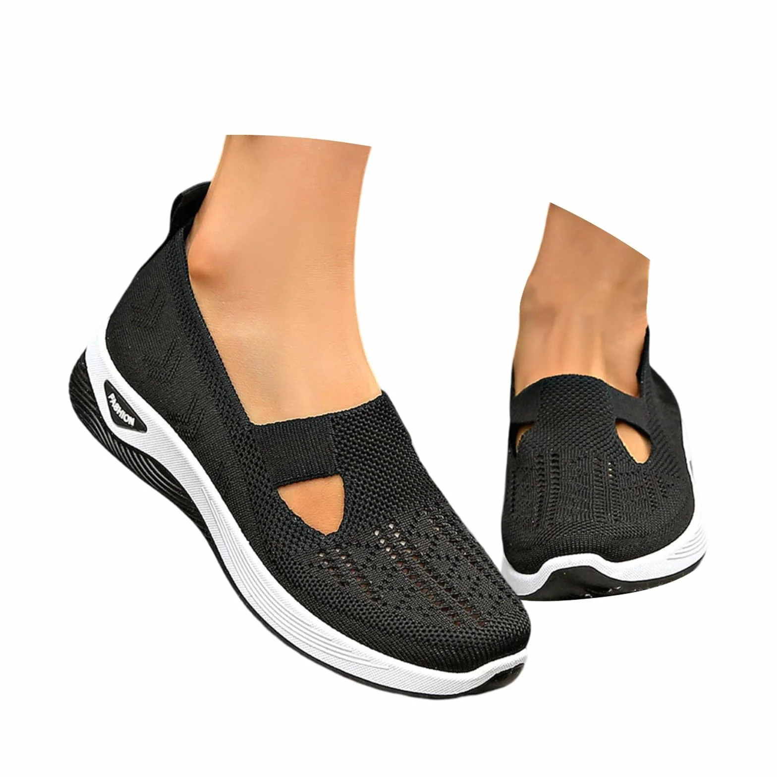 Zapatos Verano Mujer Ortopedicas Zapatillas sin Cordones Comodos Ligeros Sandalias Palas Transpirables Manos Antideslizantes Calzado Malla Deporte Senderismo 35-44