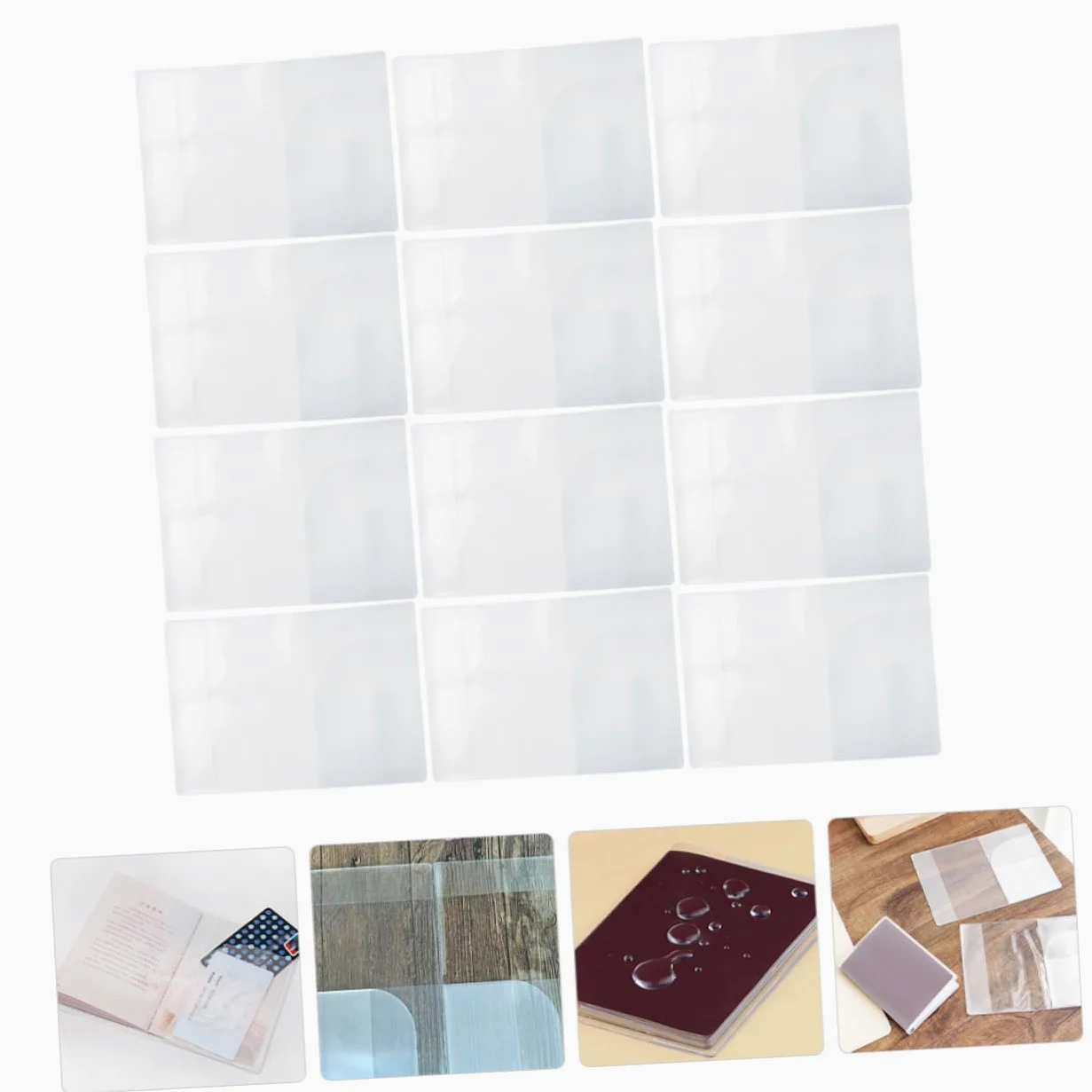 100piezas Funda De Transparente para Organizador De y Tarjetas Soporte De Multifuncional