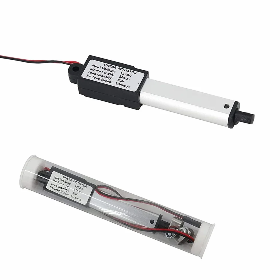 Actuador lineal eléctrico 12V 2 pulgadas 90N 20 libras 9.5mm/s impermeable