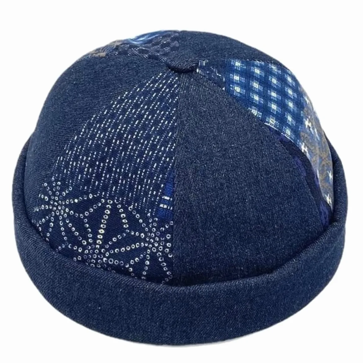 Gorro de Lana de Invierno cálido para Mujer y Hombre, con puños enrollados, Estilo Retro, sin Visera (Talla única)