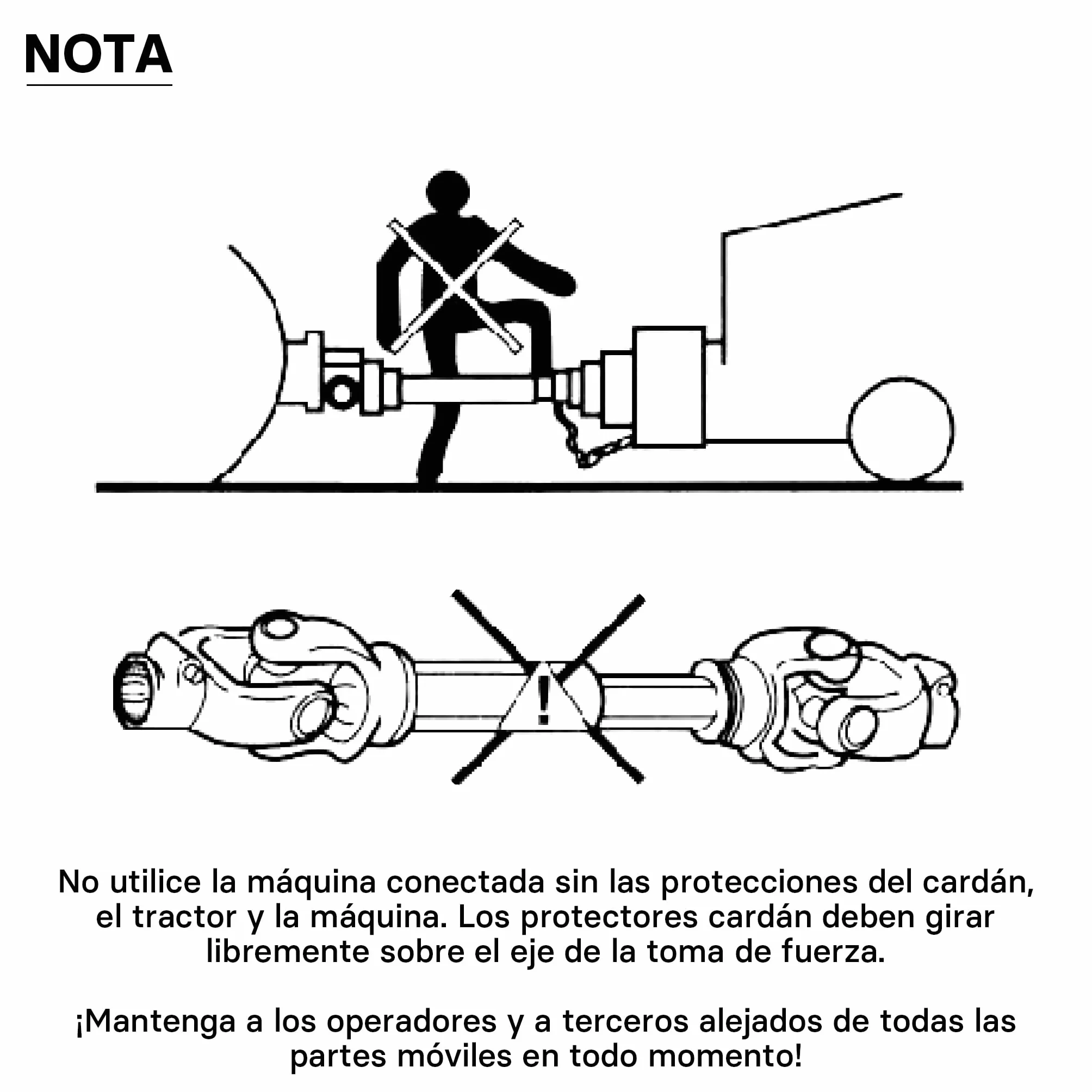 WilTec Toma de Fuerza T5 Eje transmisión cardán 1800-1980mm 620Nm 540rpm PTO 54kW 74CV 2X 1 3/8" 6 dientes