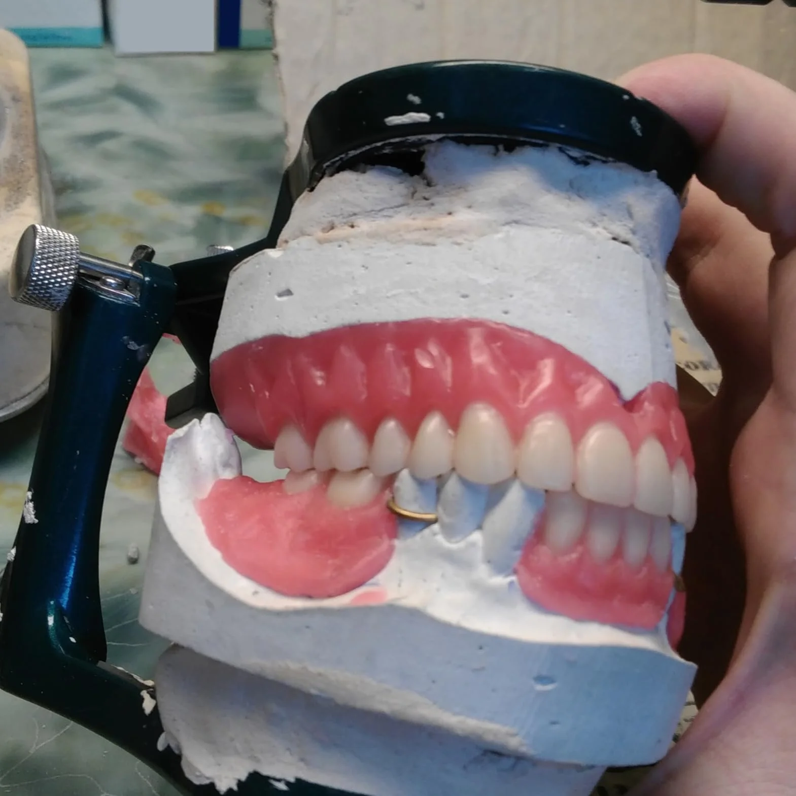 Articulador ajustable dental imán boca completa cobre