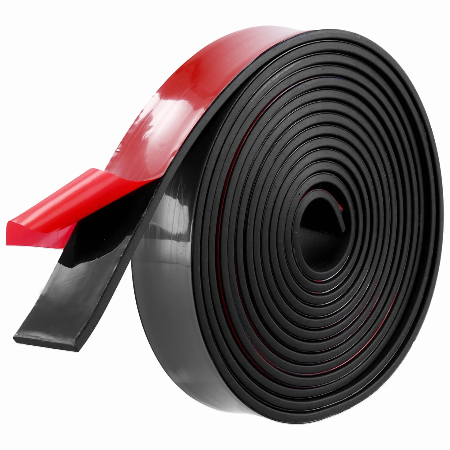 QWORK® Tira de Goma Adhesiva de Neopreno 25 mm x 3 mm - Impermeable, Resistente a Calor y Aceite
