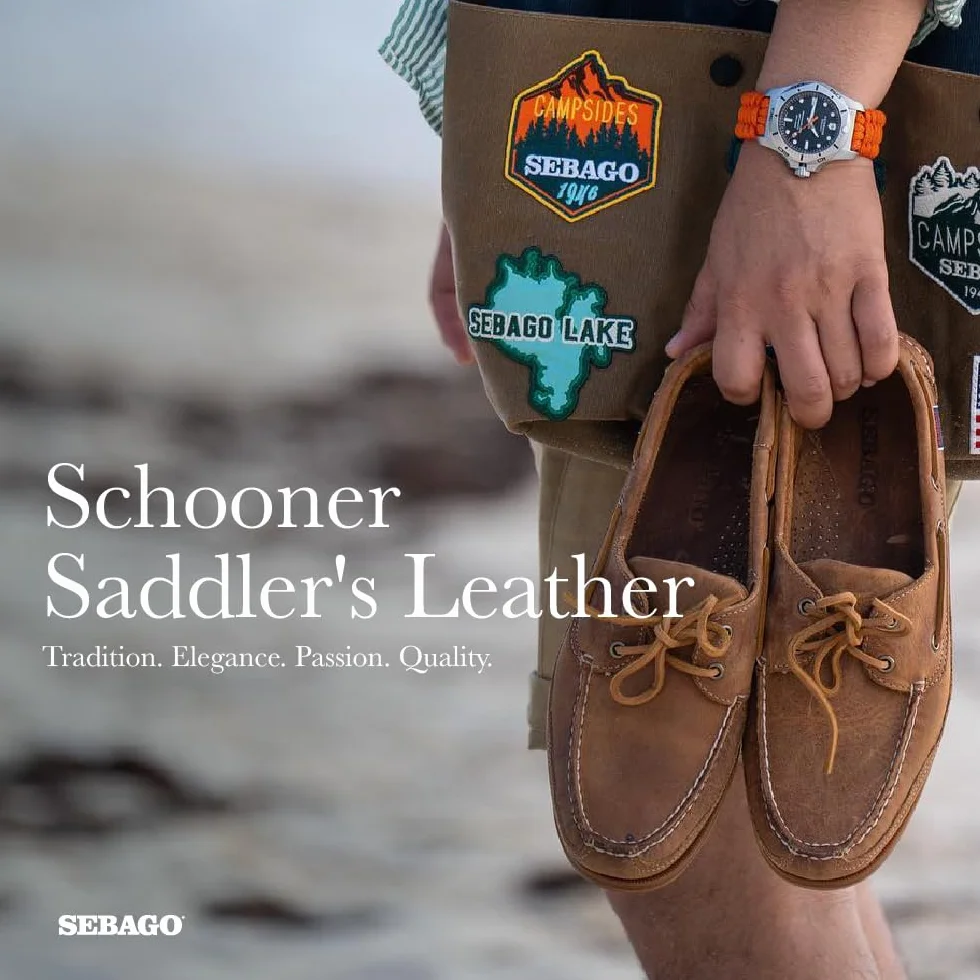 Sebago Schooner Crazy Horse - Zapatos náuticos para Hombre, Color marrón