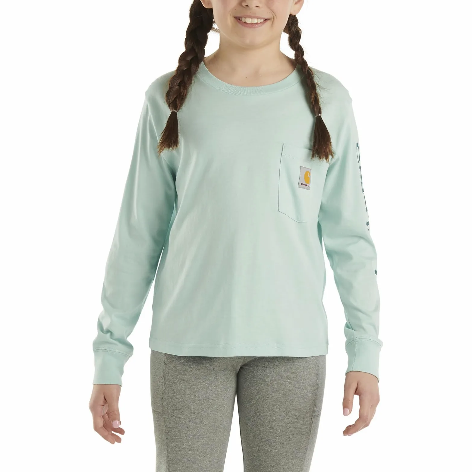 Carhartt Long-Sleeve Pocket tee T-Shirt Camiseta para Niñas