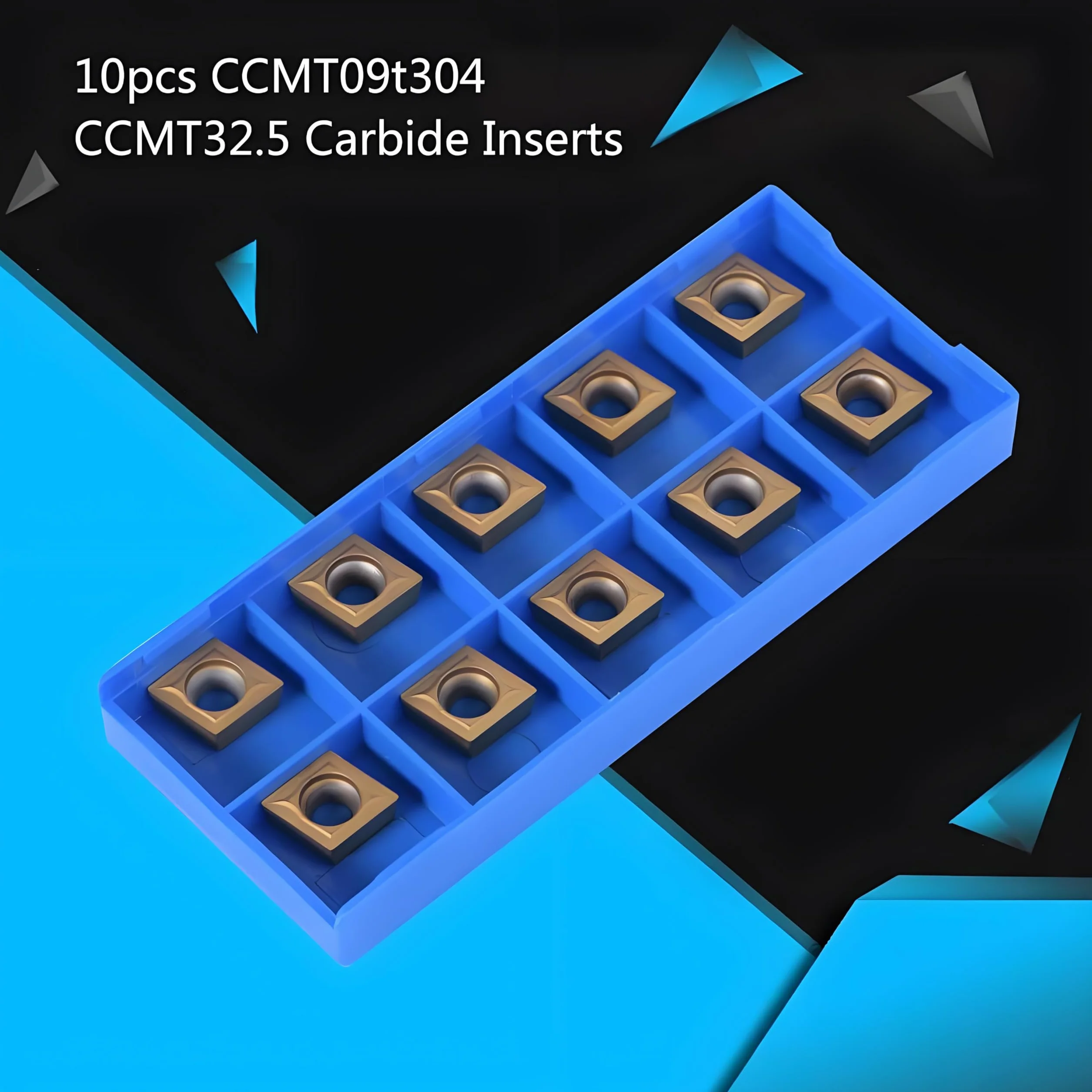 Insertos de Carburo CNC CCMT09T304 para Torno, 6x10x4 mm, para Acero y Acero Inoxidable