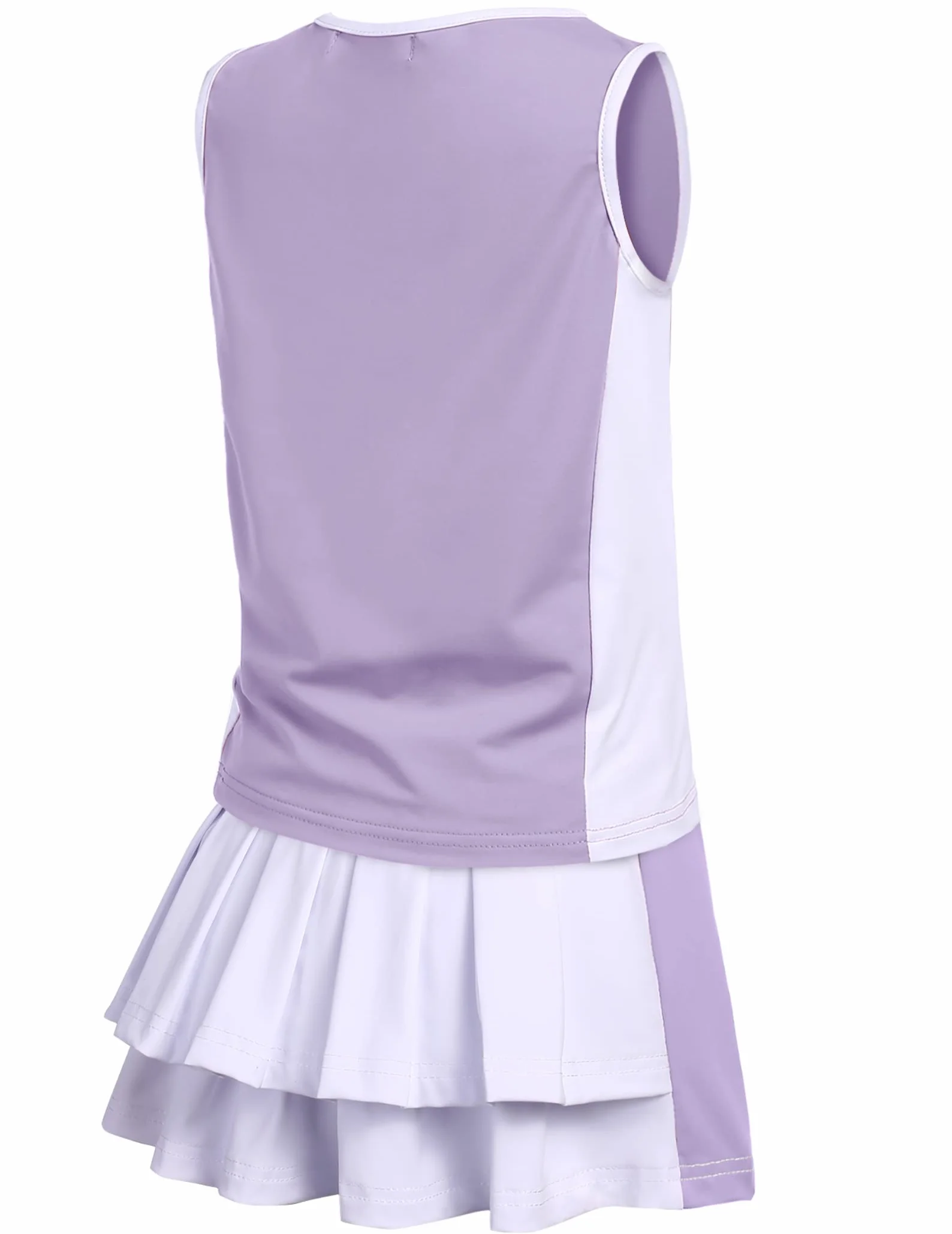 Zaclotre Conjunto de vestido de tenis y golf para niñas sin mangas falda deportiva con pantalones cortos