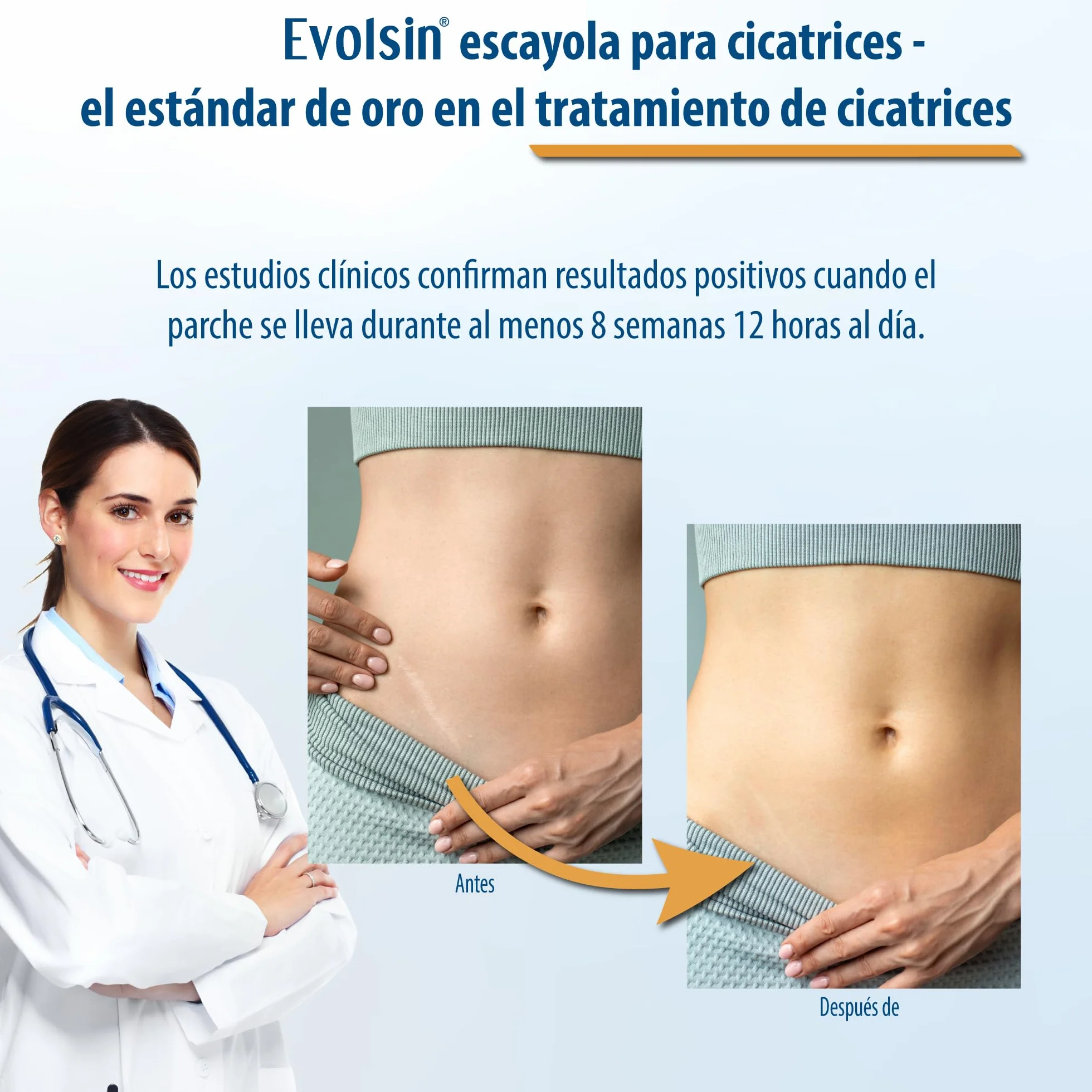 Evolsin parches cicatrizantes silicon scar sheets para cicatrices