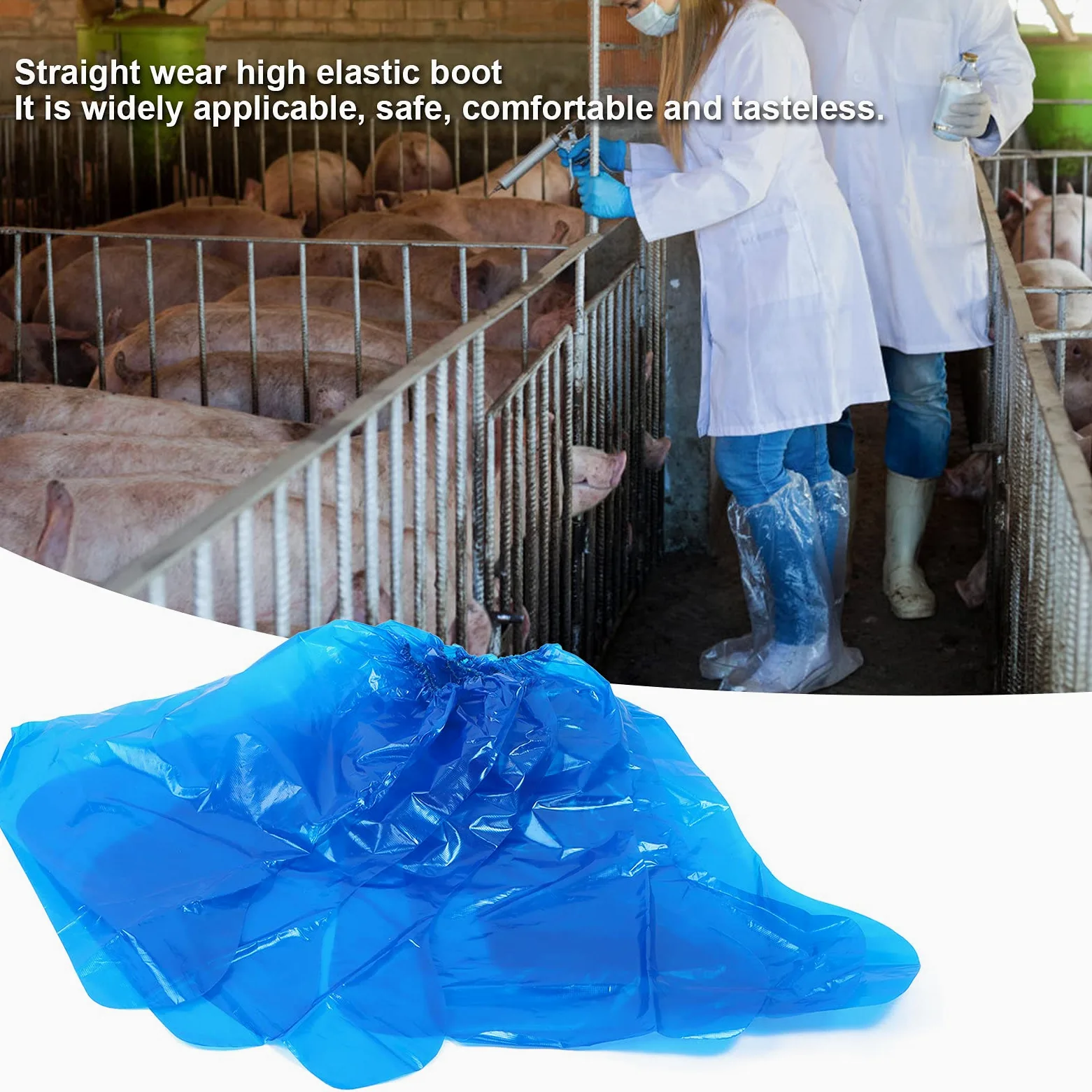 Generic 500 Fundas para Zapatos Impermeables y Antideslizantes | Protección extendida hasta la rodilla, banda elástica con suela antideslizante, banda elástica ajuste seguro para días