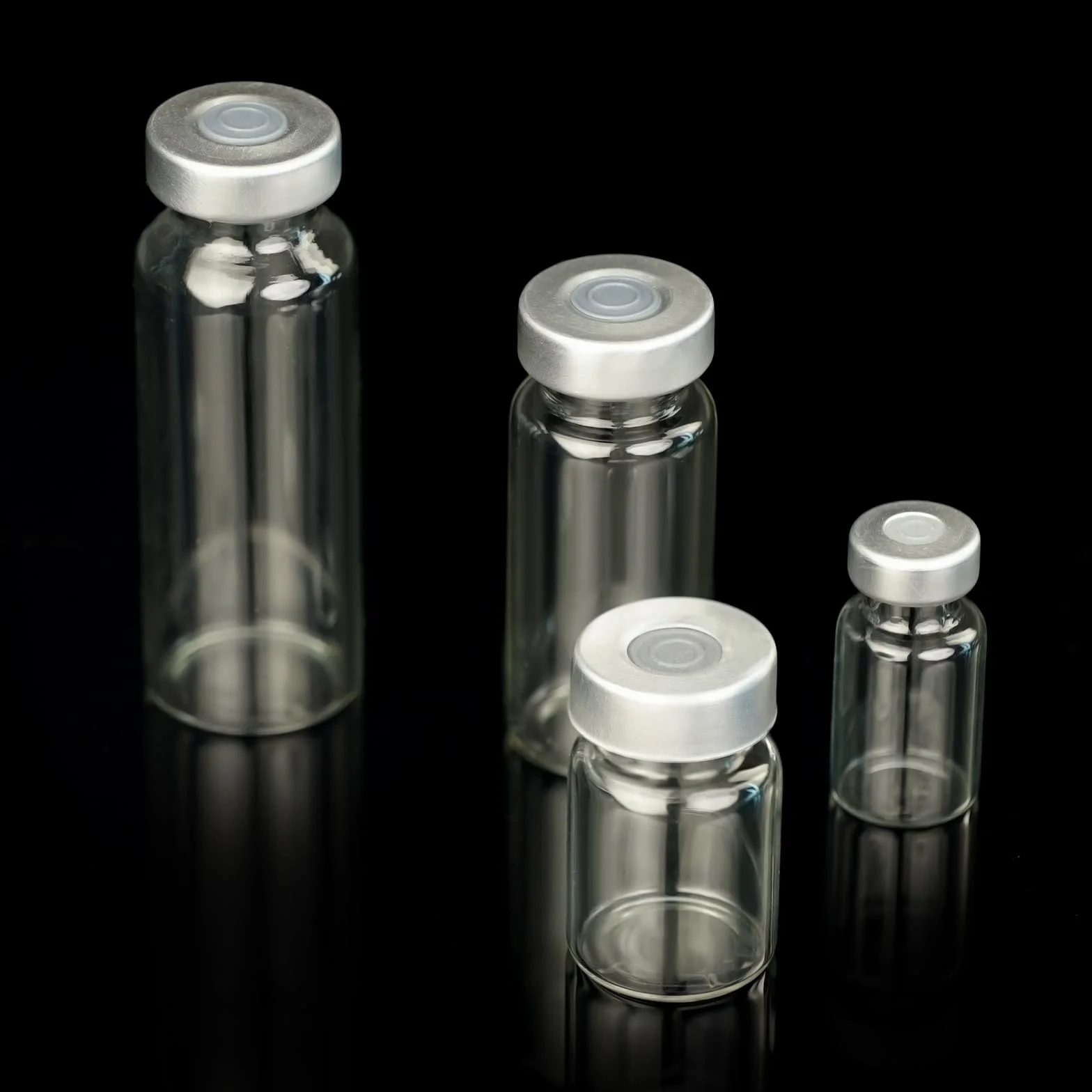 Pack de 10 viales de muestra sellados de 3 ml, frascos Headspace con fondo transparente