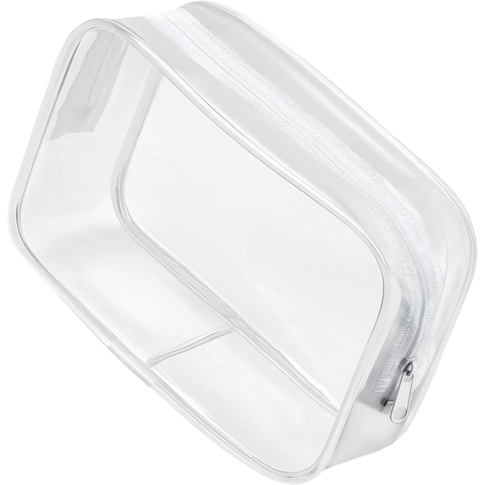 12 bolsas transparentes con cremallera para viajes, bolsas de maquillaje grandes de plástico con cremallera, bolsa de aseo transparente de PVC, espaciosa funda organizadora para artículos esenciales