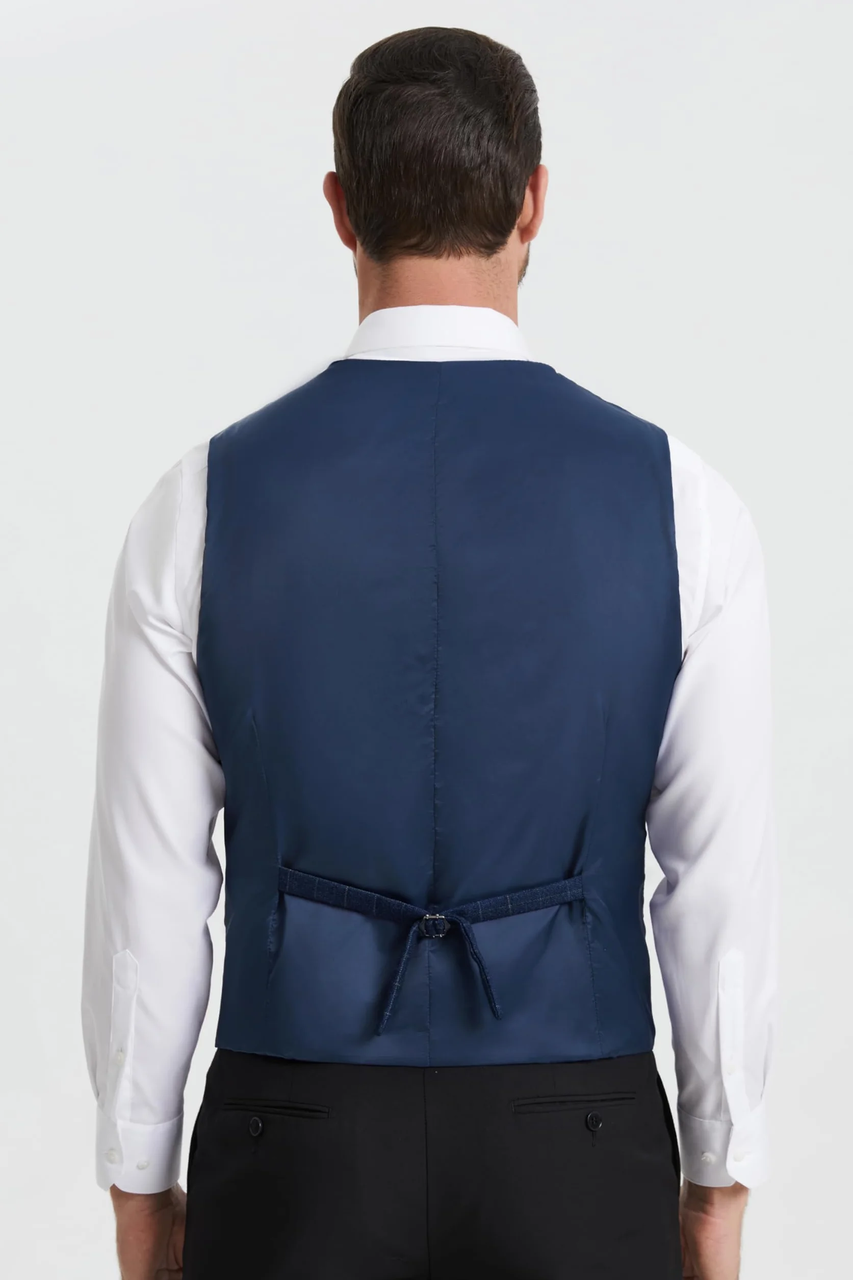 HISDERN Chaleco Formal de Fiesta de Boda para Hombre Chaleco de Algodon Vestido a Cuadros
