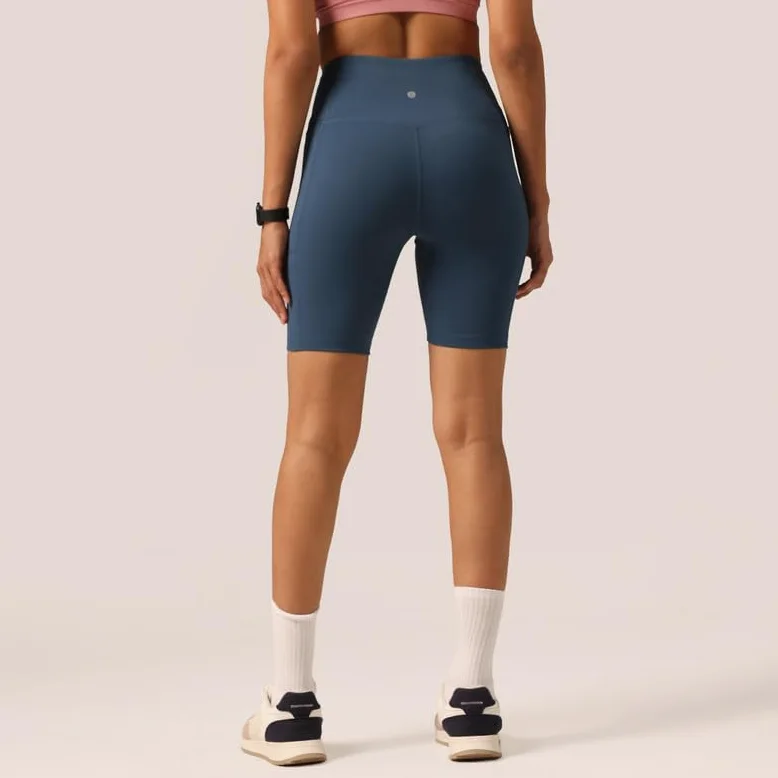Blissclub Ultimate Pantalones cortos de ciclismo Lite con 2 bolsillos, pantalones cortos de gimnasio para mujer, pantalones cortos deportivos, pantalones cortos de natación y moldeadores para abdomen