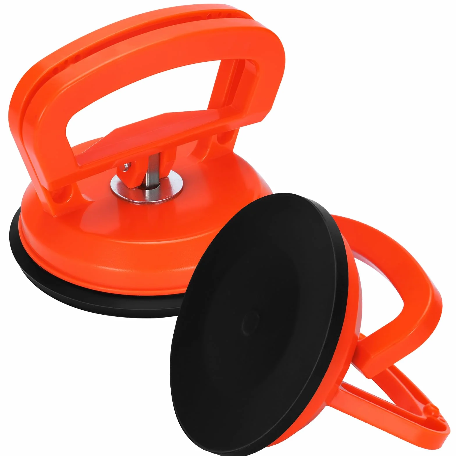 Ventosas Elevación 50kg, Elevador de Vidrio Cristales Azulejos Espejos, Vacío Potencia Diámetro 11.8 cm Naranja