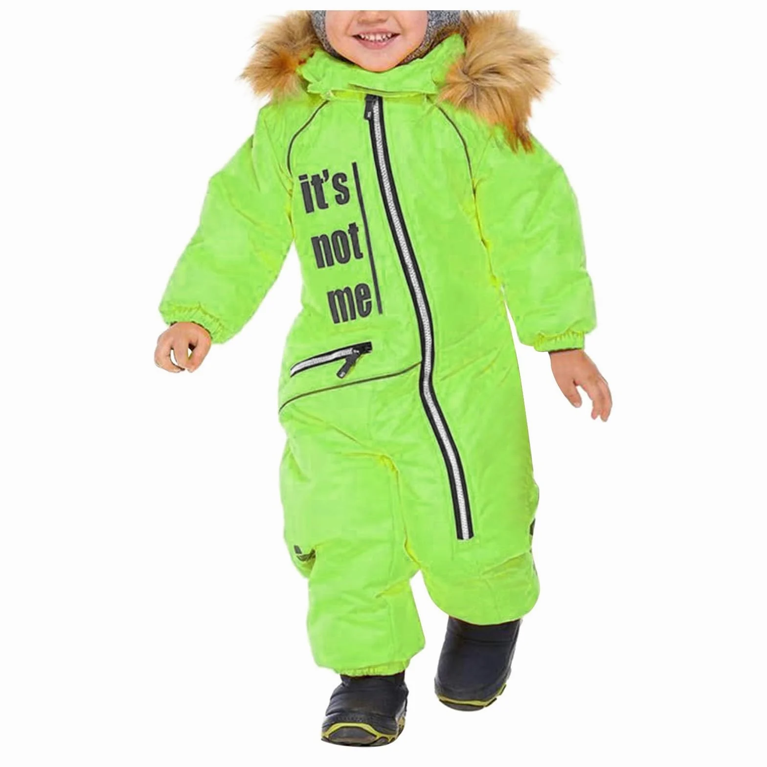 Genérico Chaqueta Entretiempo Niño - Traje De Nieve Y Esquí Térmico para Niño con Capucha Extraíble Abrigo Softshell Impermeable para Actividades Invernales Al Libre