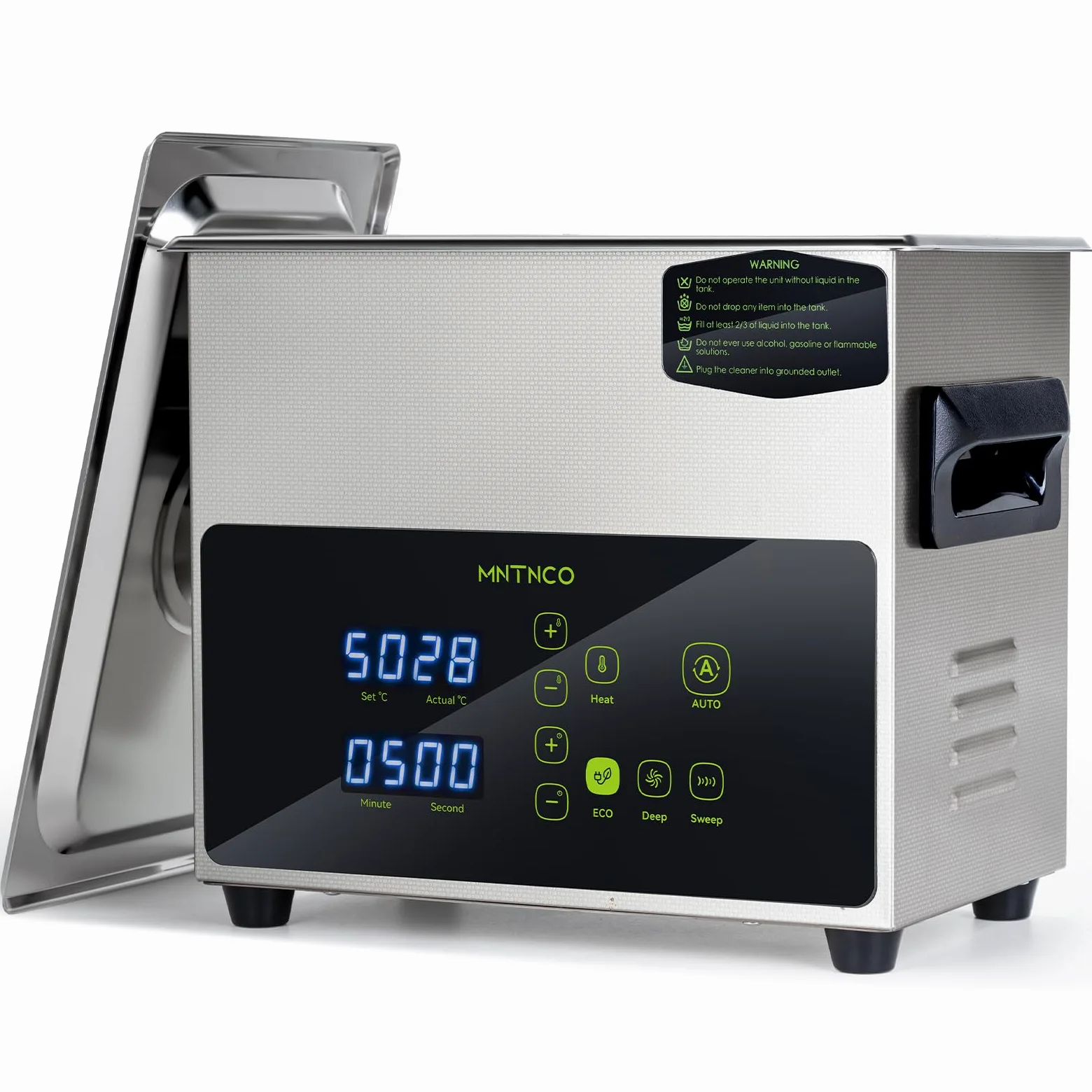 Limpiador ultrasónico de 3 litros, limpieza de un solo toque, calefacción, modo profundo, máquina de limpieza ultrasónica de ahorro de energía, excelente para laboratorios, carburador, joyas