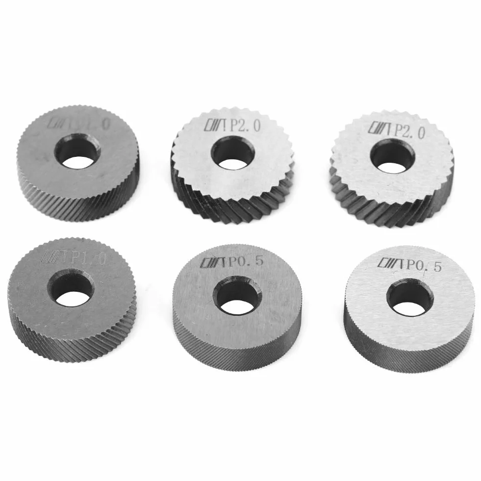 Juego de Moleteado de Acero 0,5/1/2mm, Herramienta de Torno, Doble Rueda Diagonal