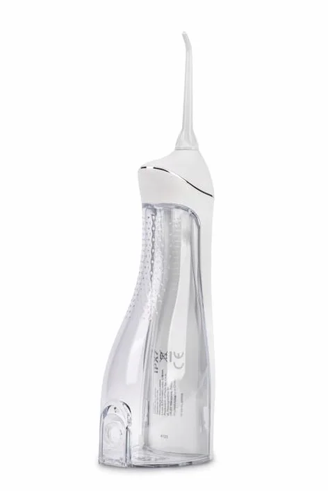 Irrigador Bucal Portátil Inalámbrico IPX7 Impermeable 150ml 4 Modos 2 Boquillas 10-90 PSI Blanco
