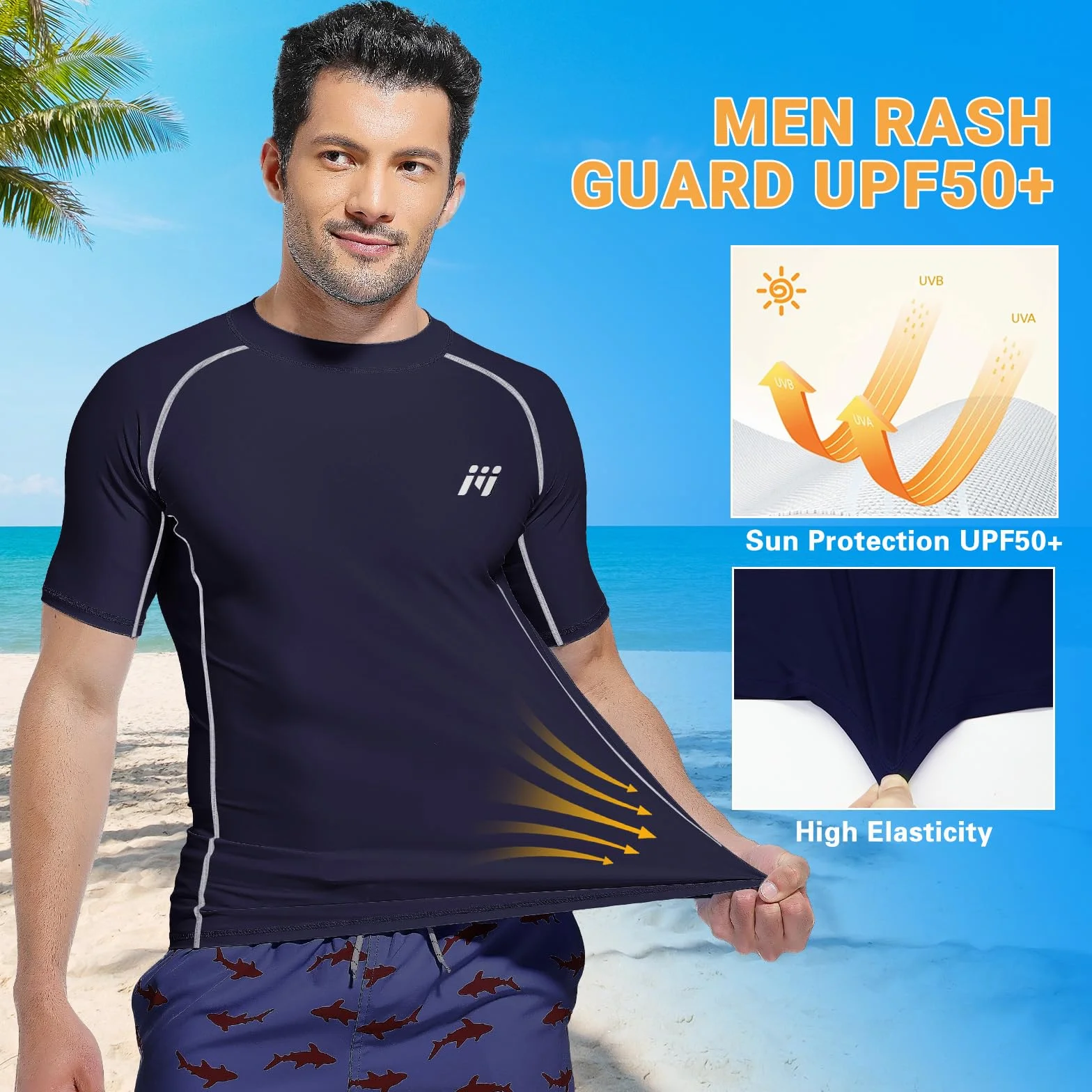 MEETWEE Camiseta Natación Hombre UV UPF 50+ Manga Corta Larga Rash Guard Protección Secado Rápido Surf Verano