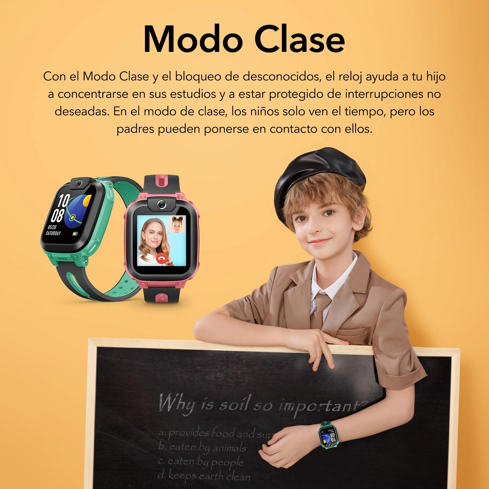 imoo Z1 Reloj Inteligente Niño 4G, Reloj Niño con Videollamada, Reloj GPS Niños con Llamada, Chat, SOS, Smartwatch Niños con Class Mode, Waterproof IPX8, Relojes Niña Watch -Verde