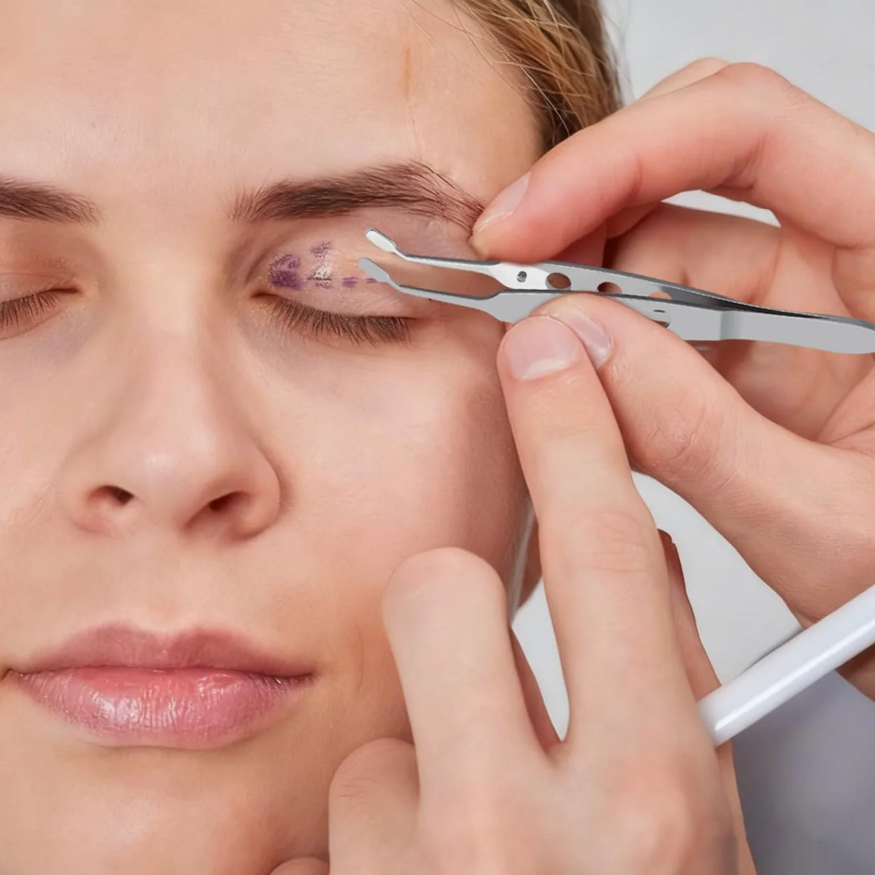 OSALADI Pinzas De Masaje De Párpado De Acero Inoxidable Profesional Herramientas Para Ojos Secos