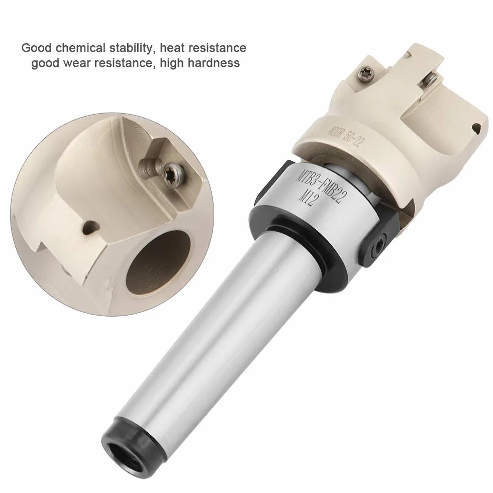 Cortador de molino de extremo facial MT3-FMB22 400R-50-22 con 10 insertos APMT1604 carburo CNC