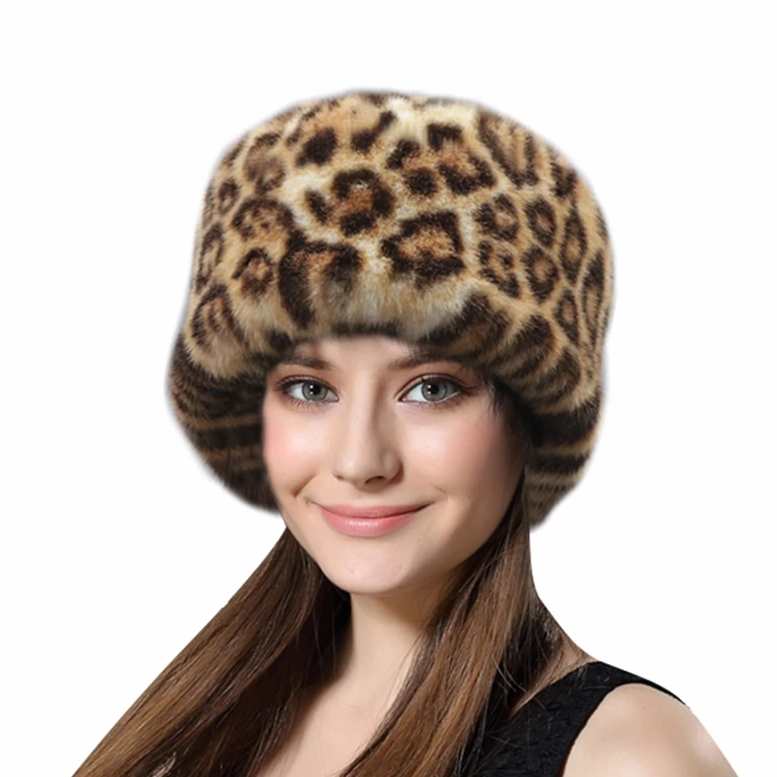 Lifup Mujer Sombrero de Piel Sintética Gorra Estilo de Rusia Invierno Cálido Gorro para Esquí
