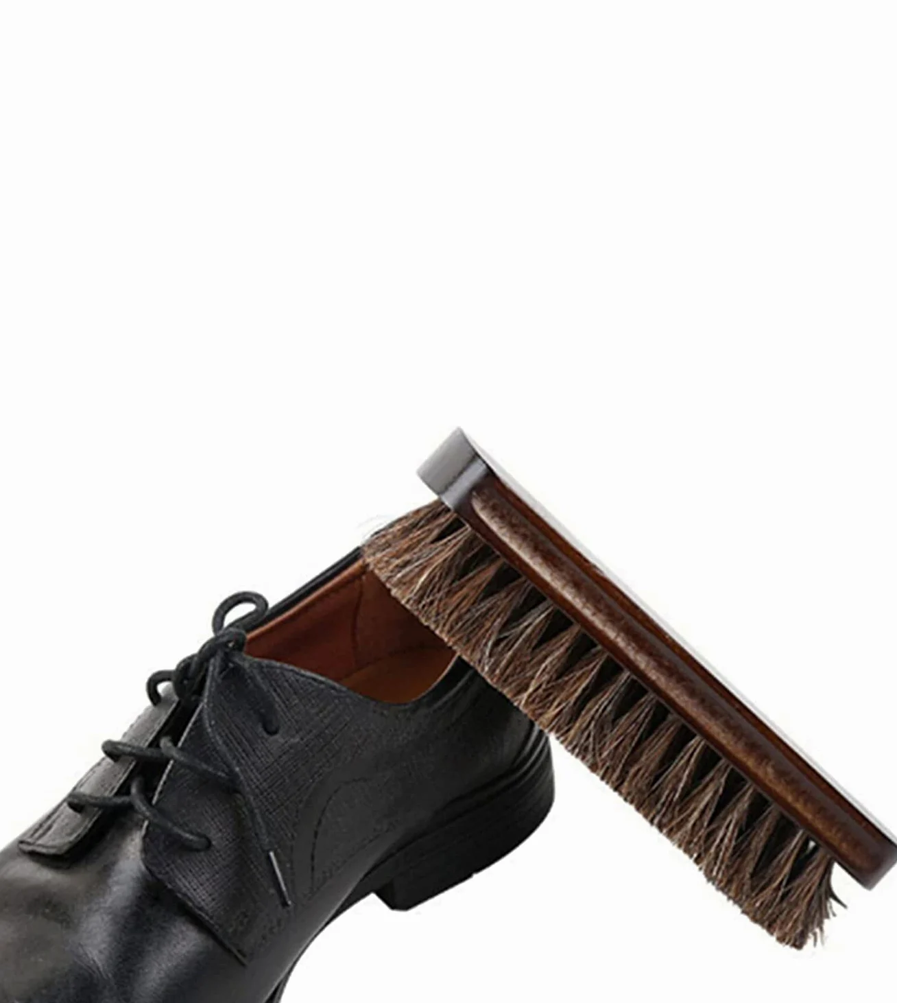 Cepillo for Zapatos, Limpieza del hogar Cepillo for Zapatos de Crin Multifuncional Mango de Madera Pulida Cepillo for Botas Suaves de Cuero Natural